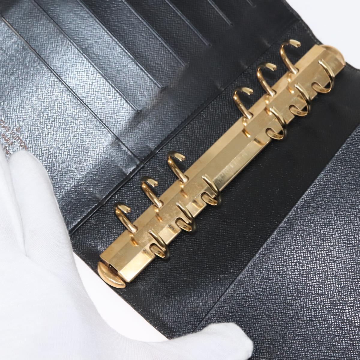 LOUIS VUITTON Epi Agenda MM Day Planner Cover Black R20042 LV Auth am9287