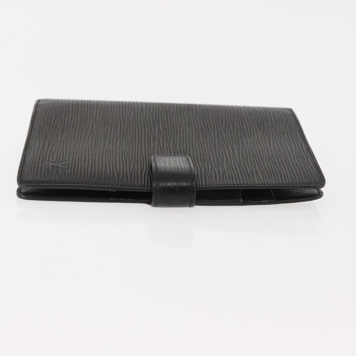 LOUIS VUITTON Epi Agenda MM Day Planner Cover Black R20042 LV Auth am9287
