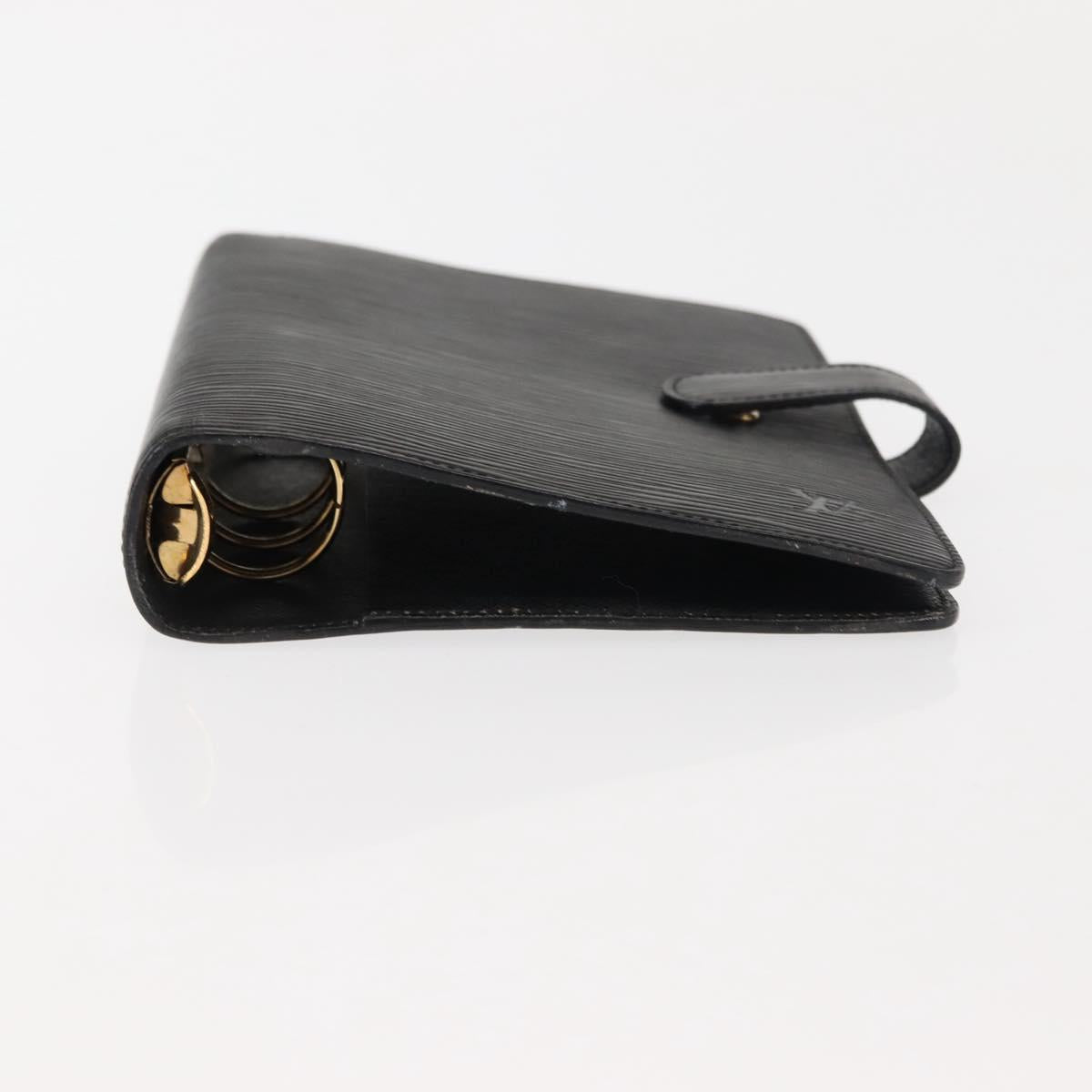 LOUIS VUITTON Epi Agenda MM Day Planner Cover Black R20042 LV Auth am9287