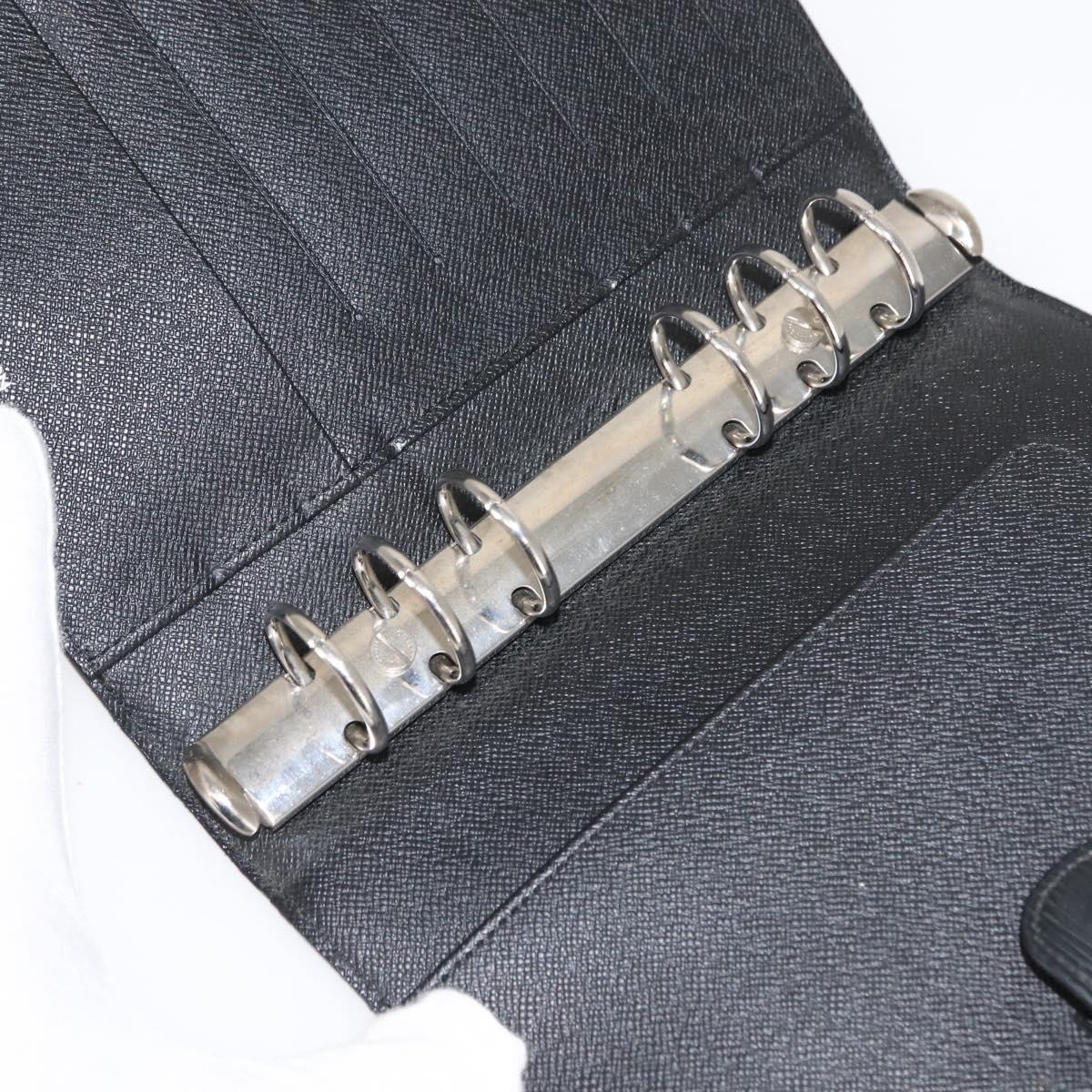 LOUIS VUITTON Epi Agenda MM Day Planner Cover Black R20042 LV Auth am9288