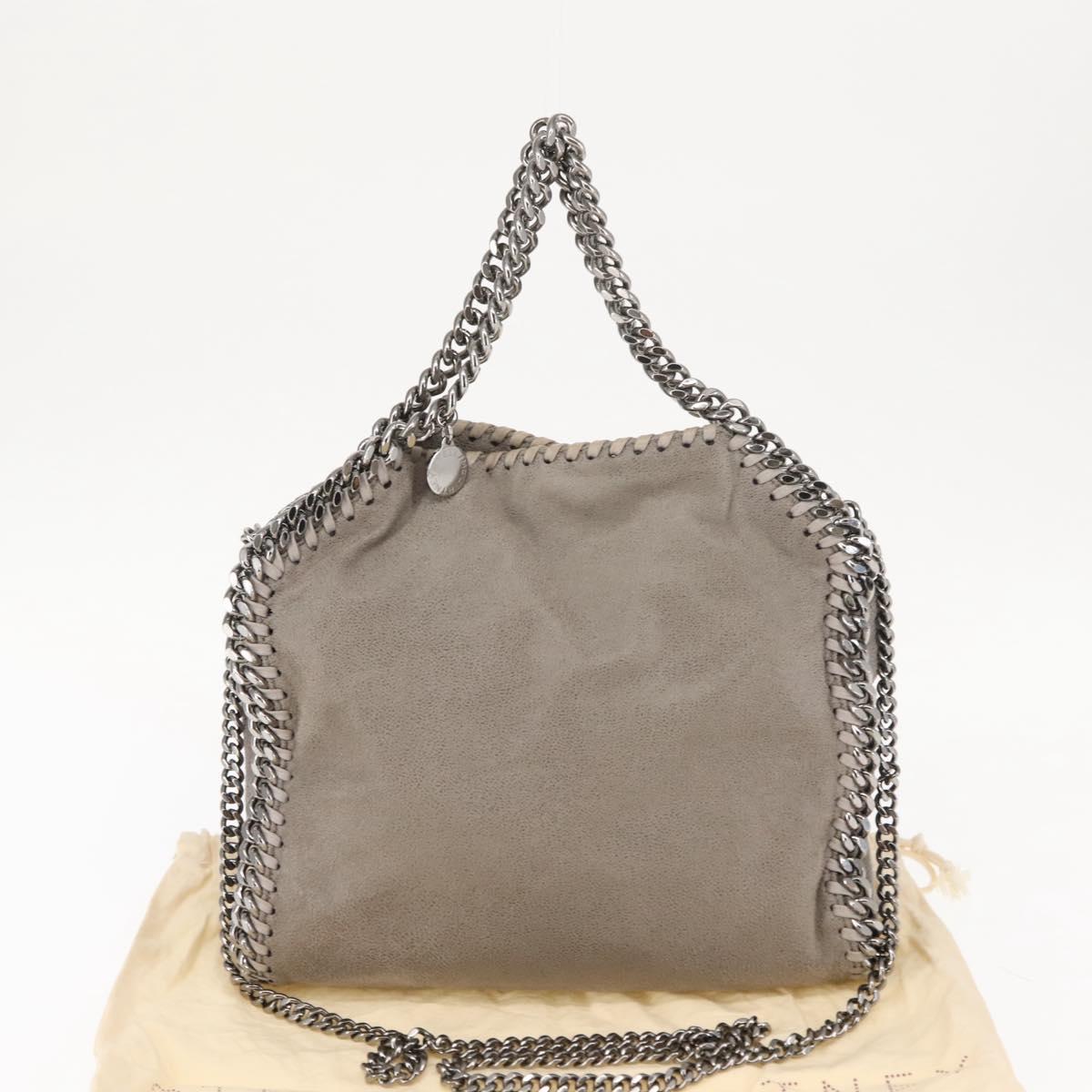 Stella MacCartney Chain Falabella Bag polyester 2way Gray 371223 Auth am9292