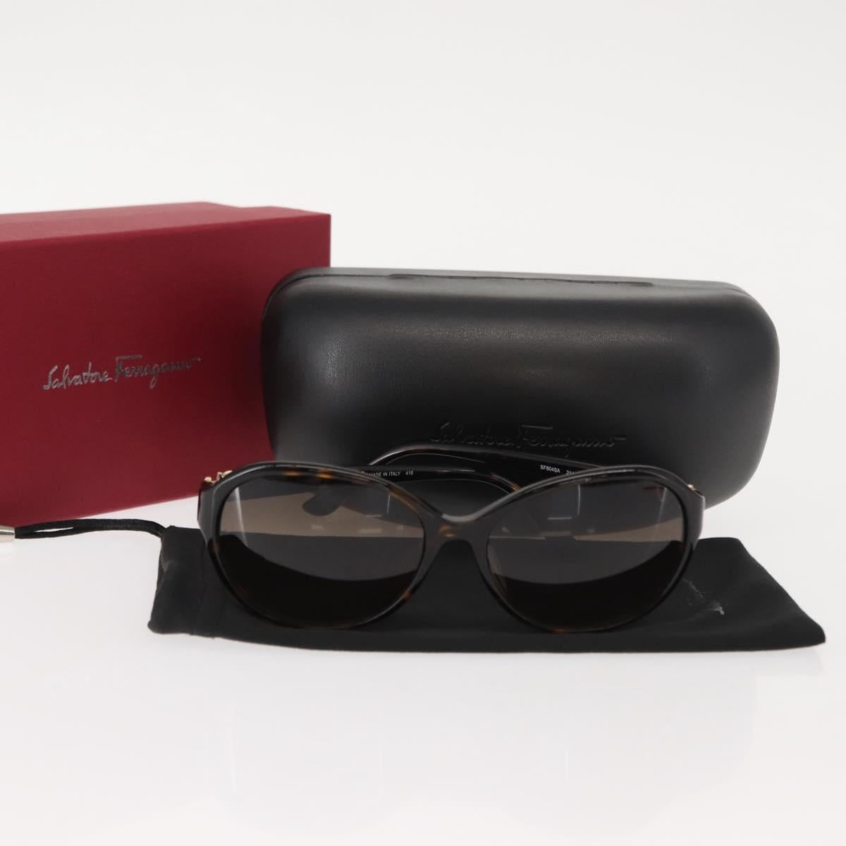 Salvatore Ferragamo Gancini Sunglasses plastic Brown Auth am9295