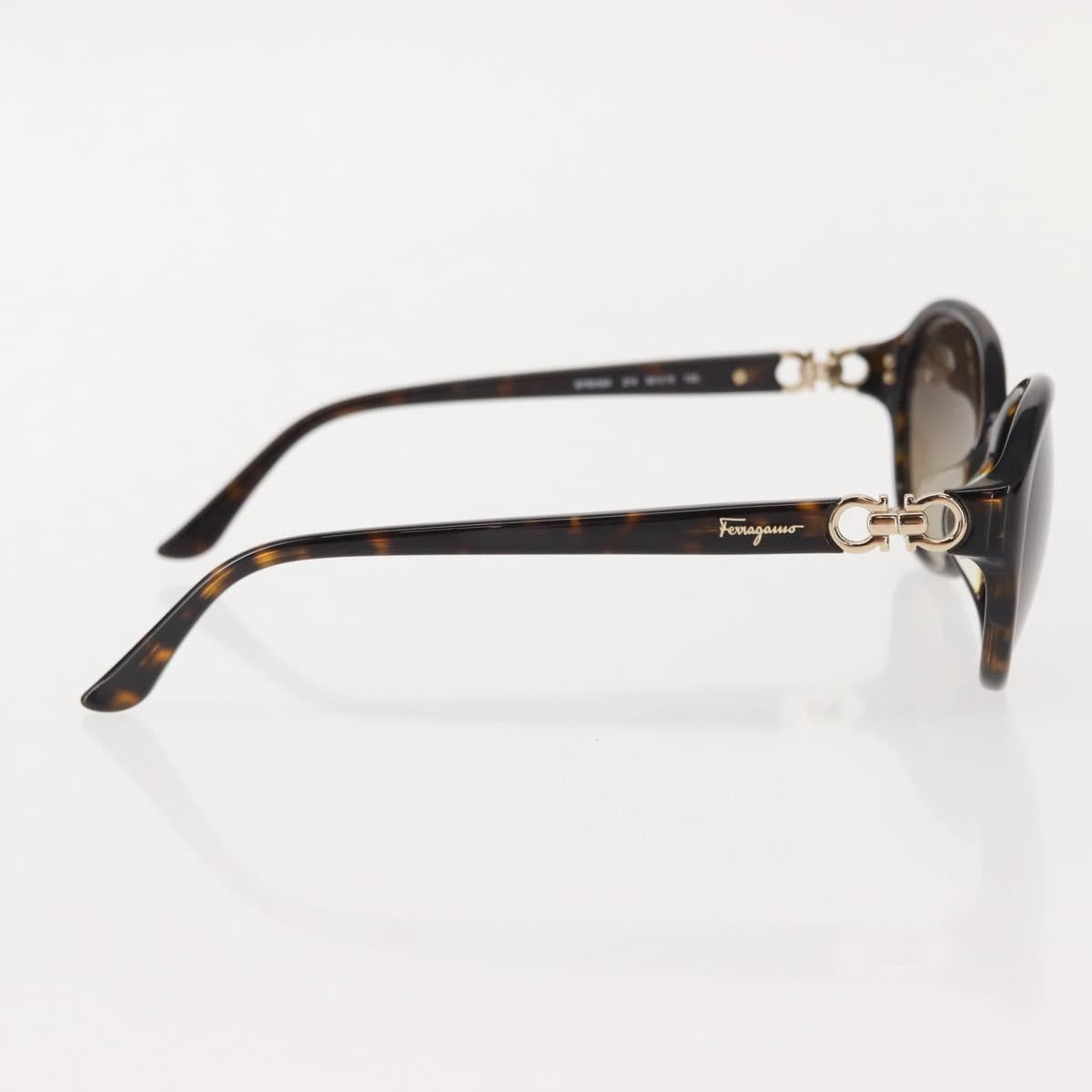 Salvatore Ferragamo Gancini Sunglasses plastic Brown Auth am9295