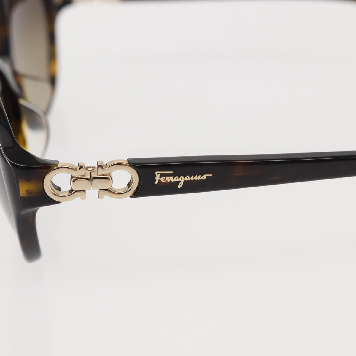 Salvatore Ferragamo Gancini Sunglasses plastic Brown Auth am9295