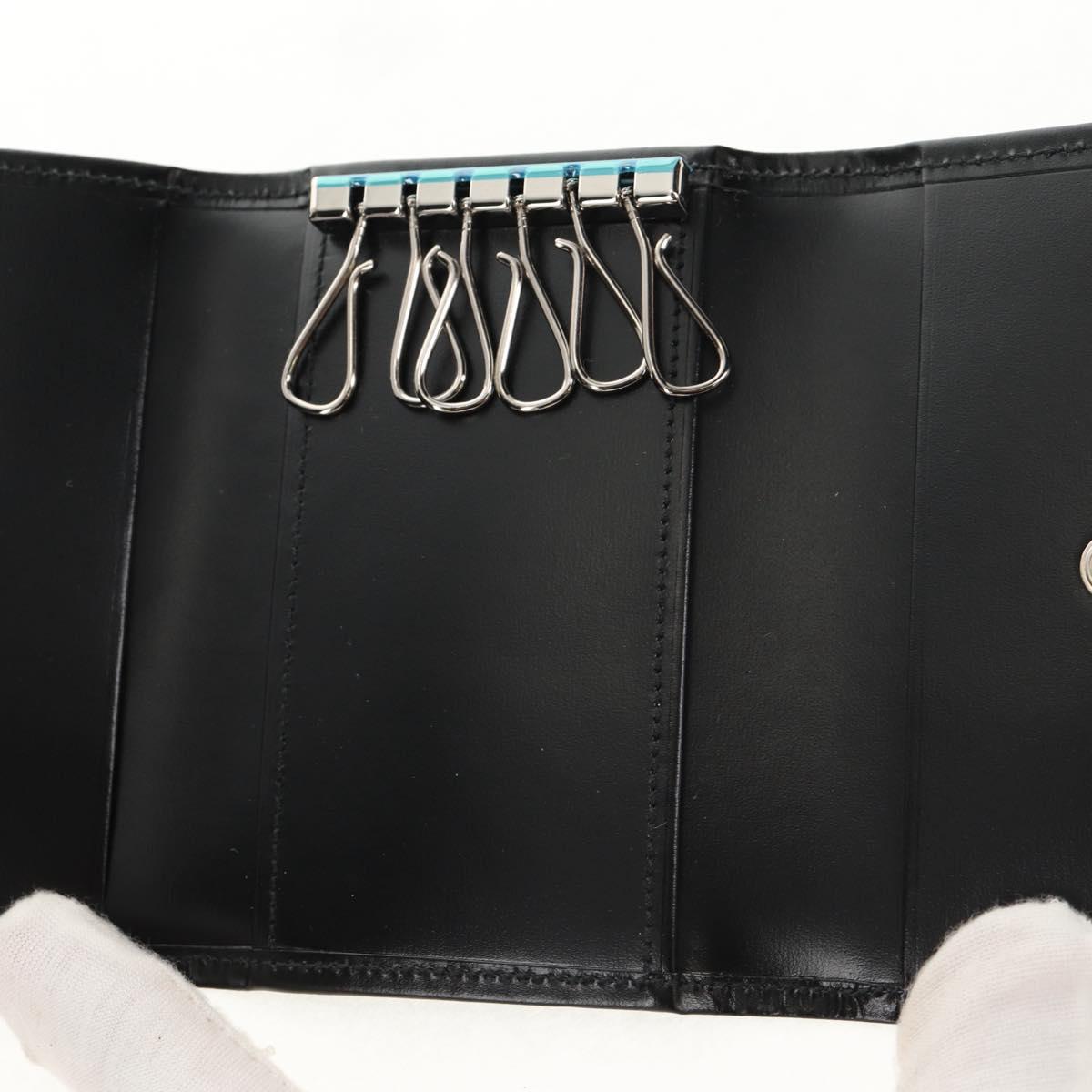 CARTIER Key Case Leather Black Auth am9296V