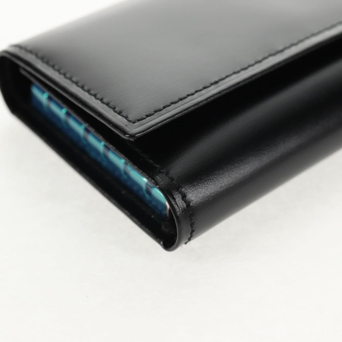 CARTIER Key Case Leather Black Auth am9296V