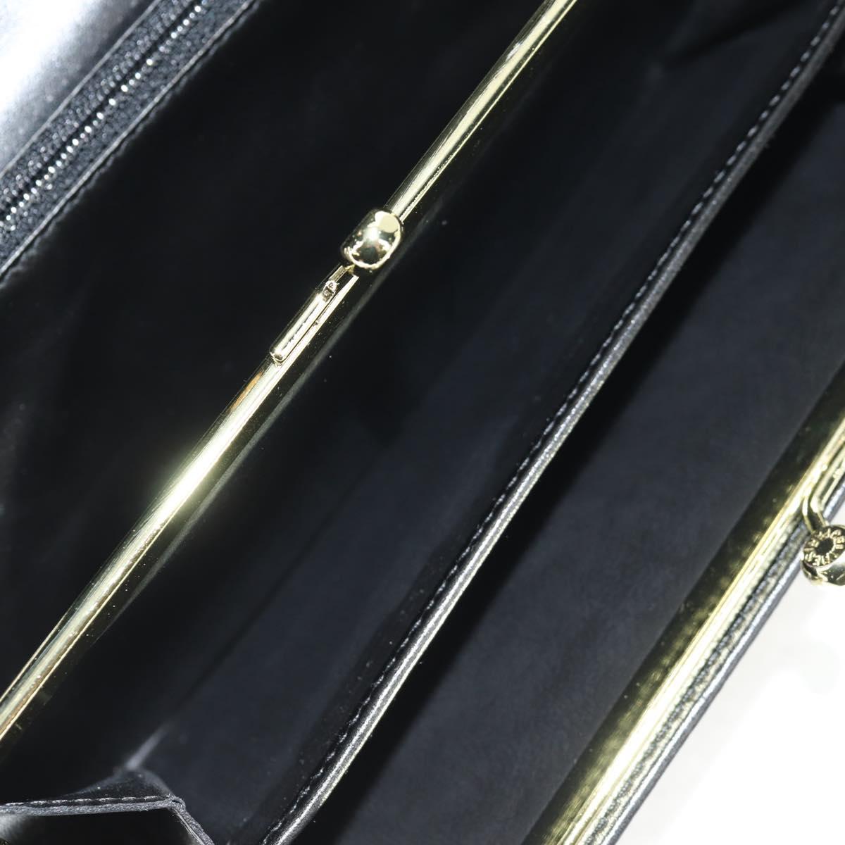 CELINE Macadam Canvas Long Wallet PVC Leather Black Auth am9298V