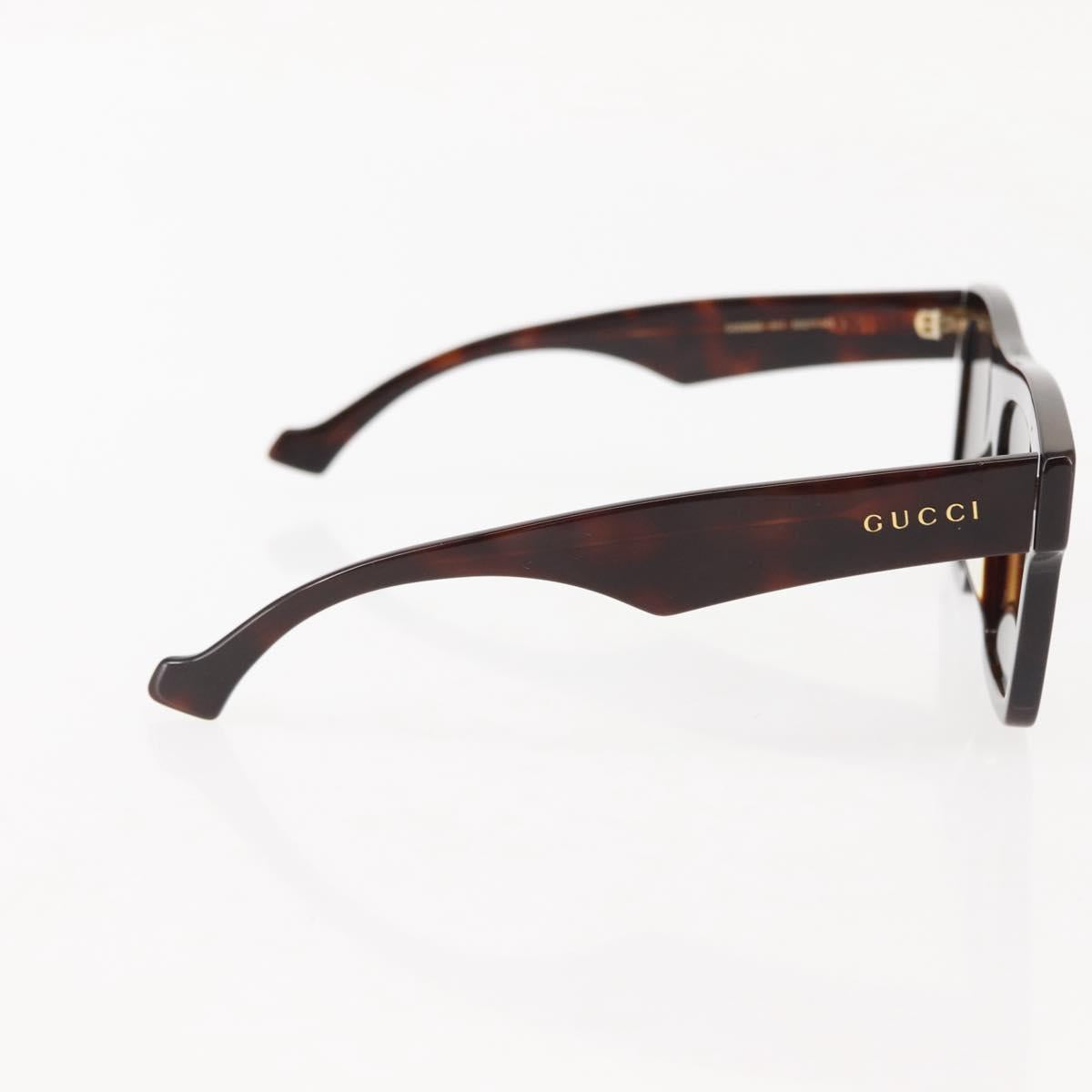 GUCCI Sunglasses plastic Dark Brown Auth am9302
