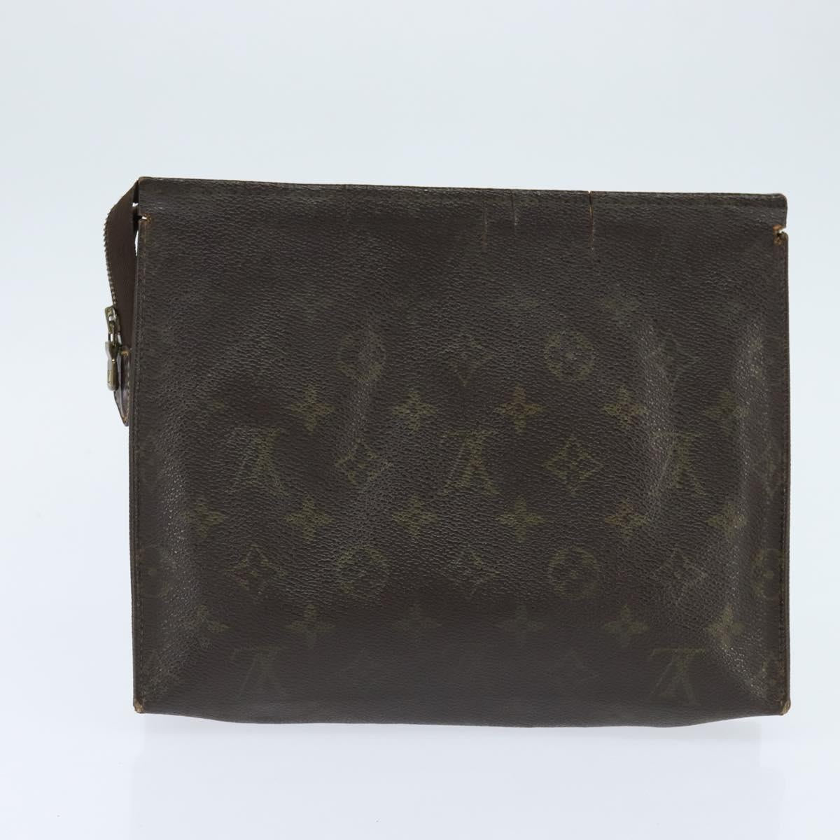 Burberrys Louis Vuitton Monogram Clutch Bag PVC Vintage 3 Set Beige Auth am9305
