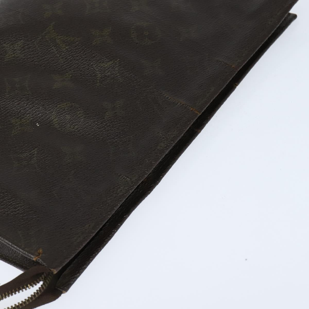 Burberrys Louis Vuitton Monogram Clutch Bag PVC Vintage 3Set Beige Auth am9305