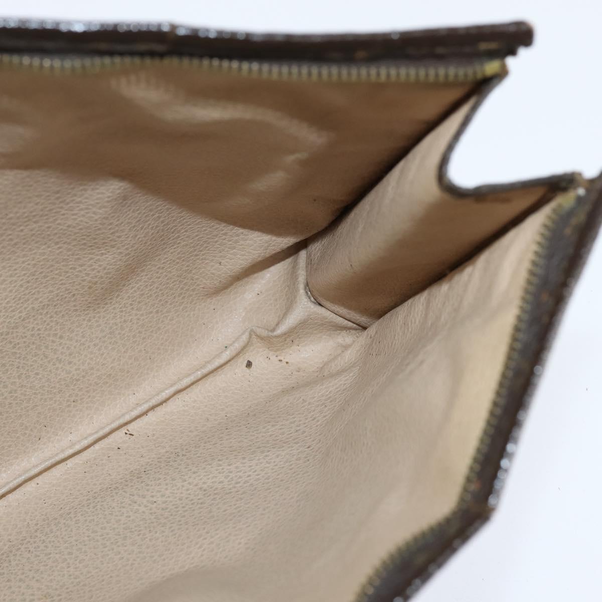 Burberrys Louis Vuitton Monogram Clutch Bag PVC Vintage 3Set Beige Auth am9305