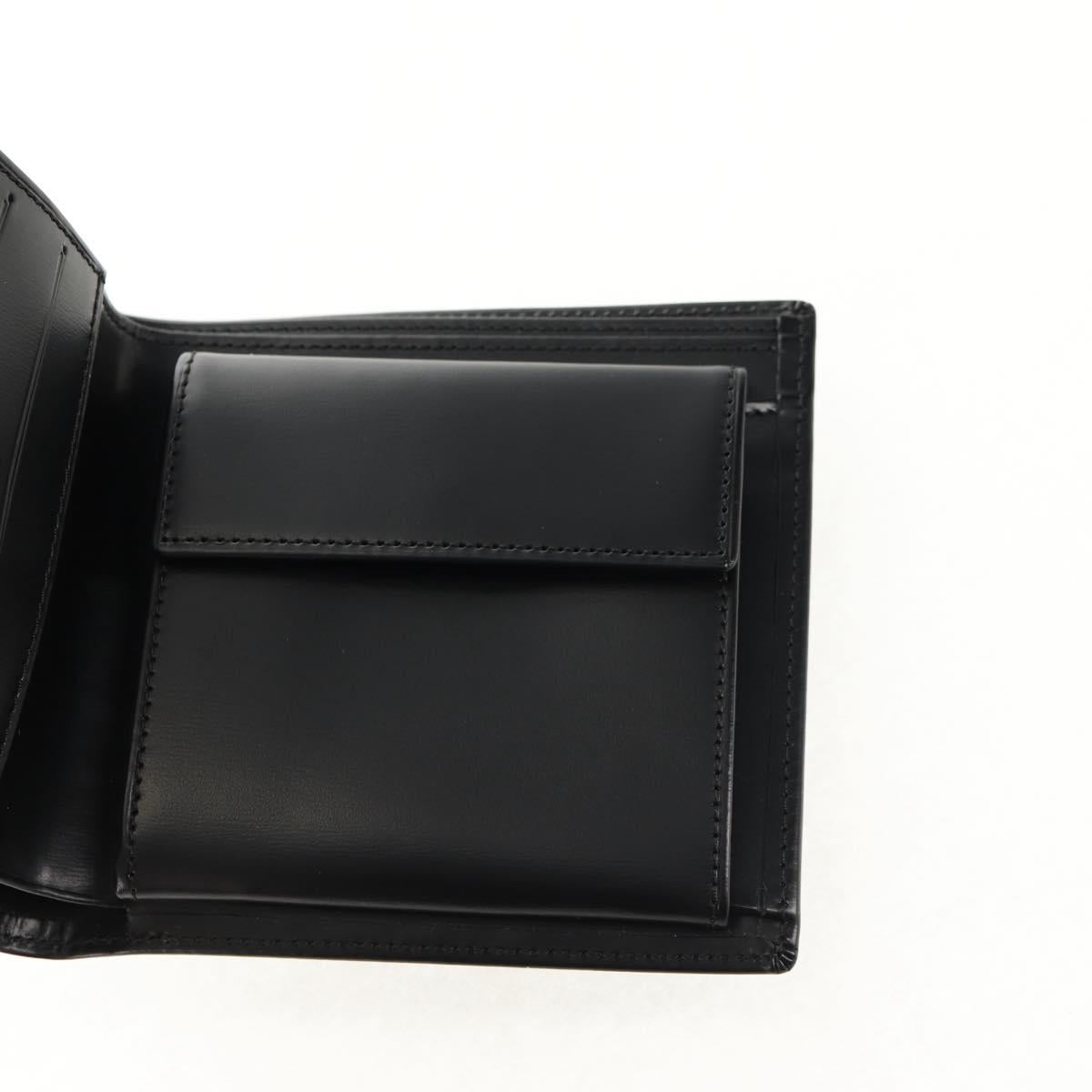 CARTIER Bifold Wallet Leather Black Auth am9307V