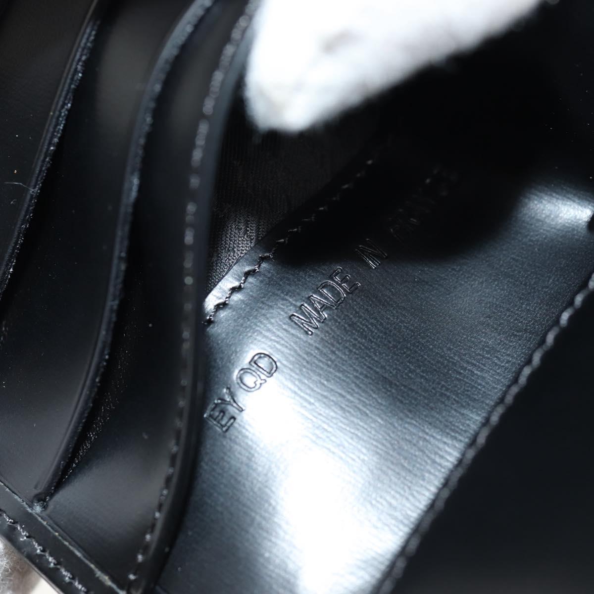 CARTIER Bifold Wallet Leather Black Auth am9307V