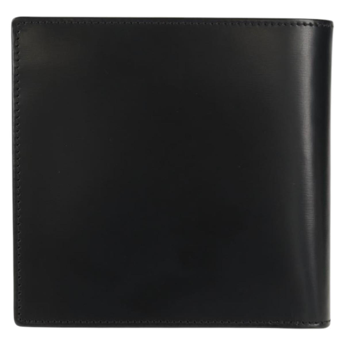 CARTIER Bifold Wallet Leather Black Auth am9307V