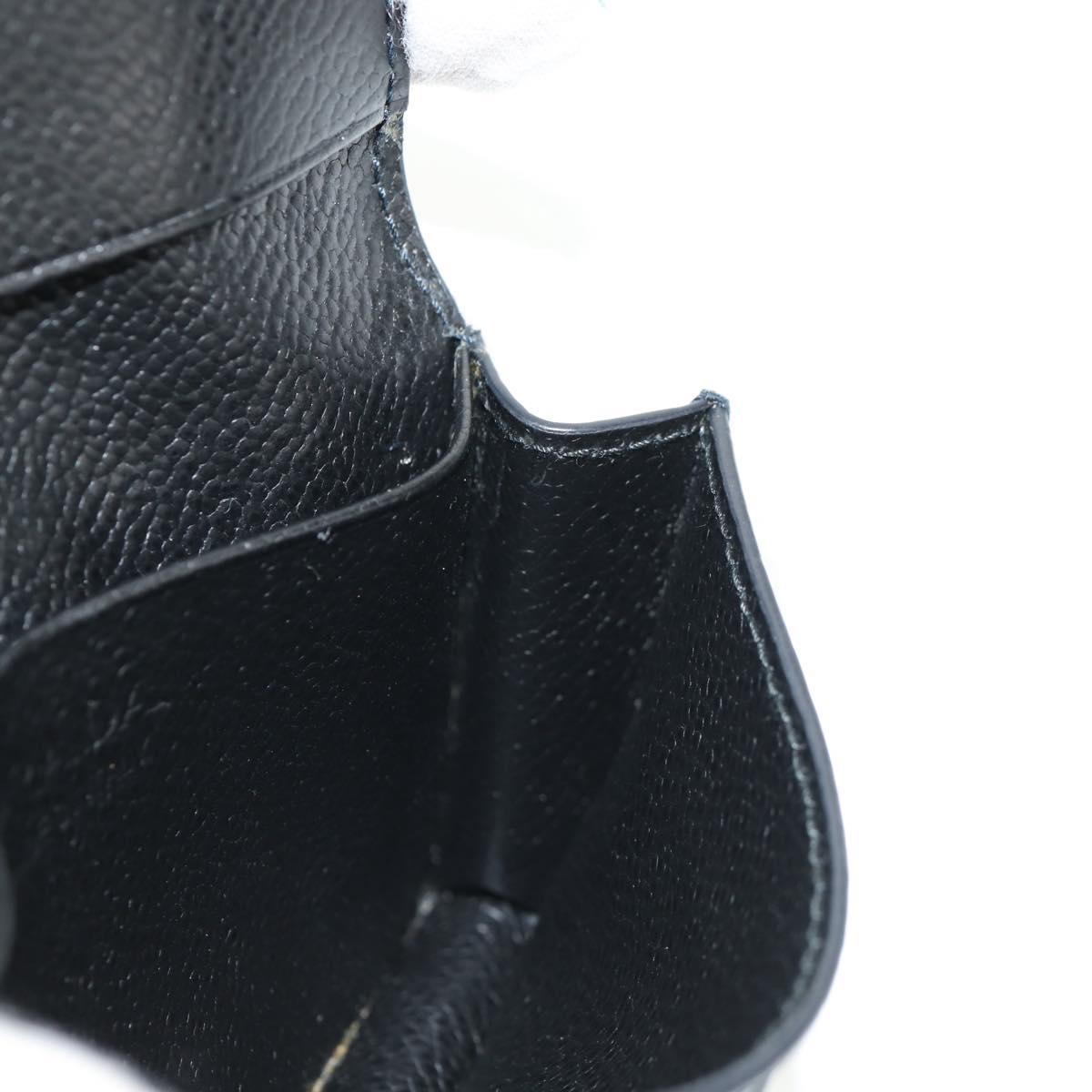 PRADA Card Case Leather Navy Auth am9308V