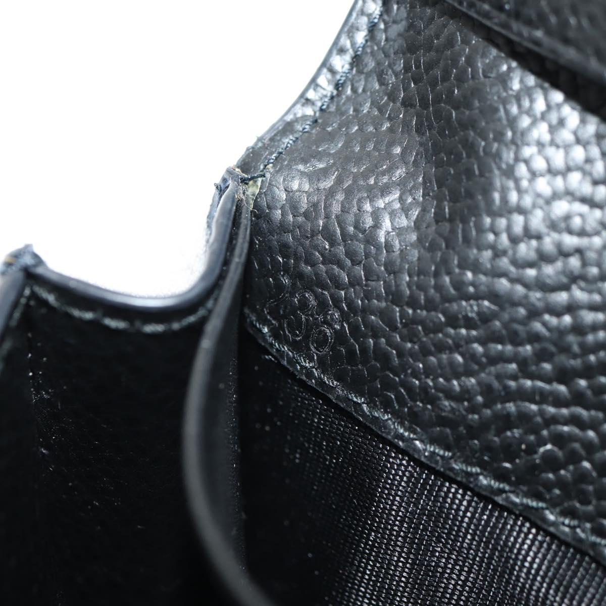 PRADA Card Case Leather Navy Auth am9308V