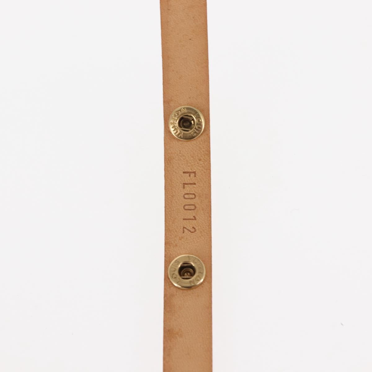 LOUIS VUITTON Florentine Shoulder Strap Leather 35.4"" Beige LV Auth am9312