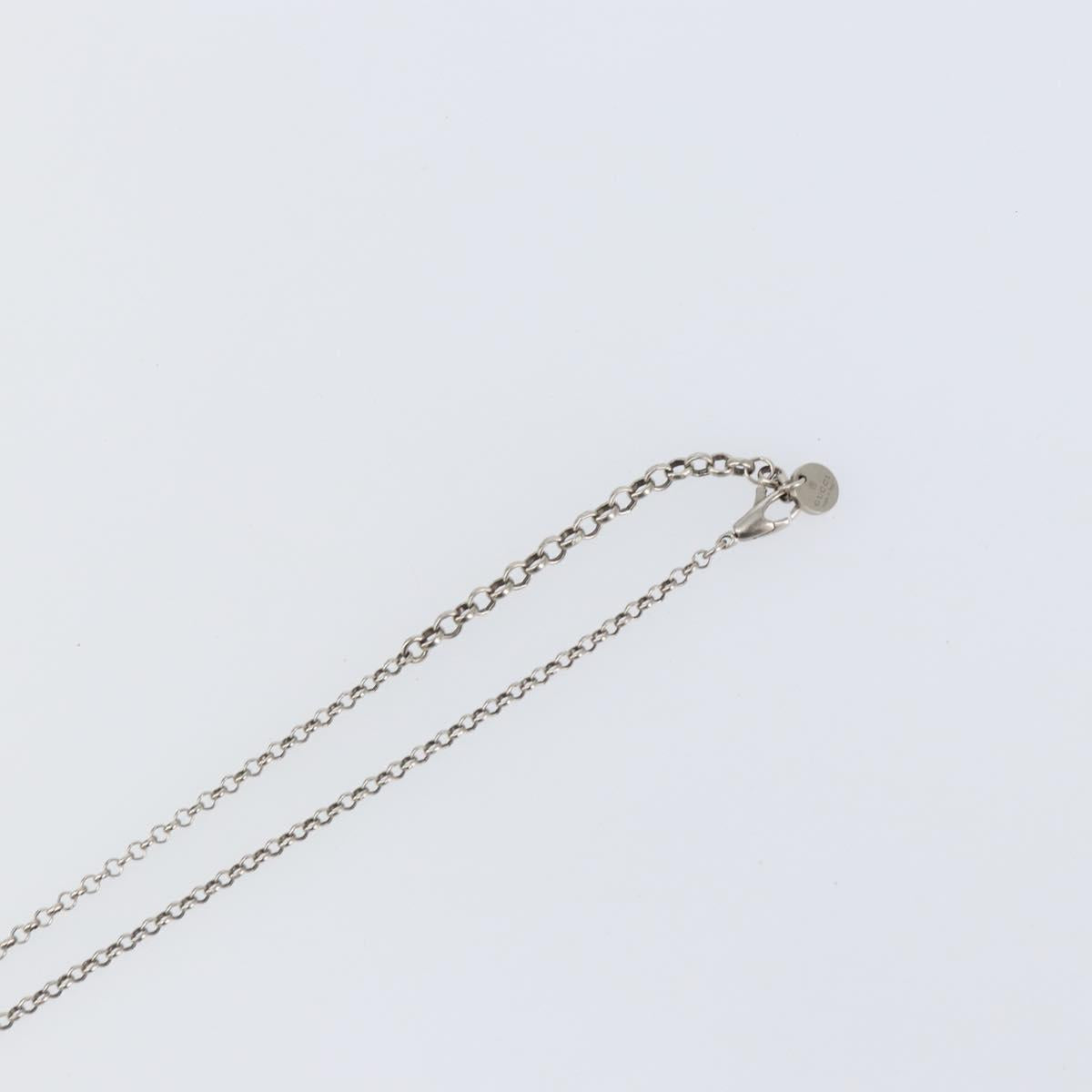 GUCCI Interlocking Necklace Ag925 Silver Auth am9313