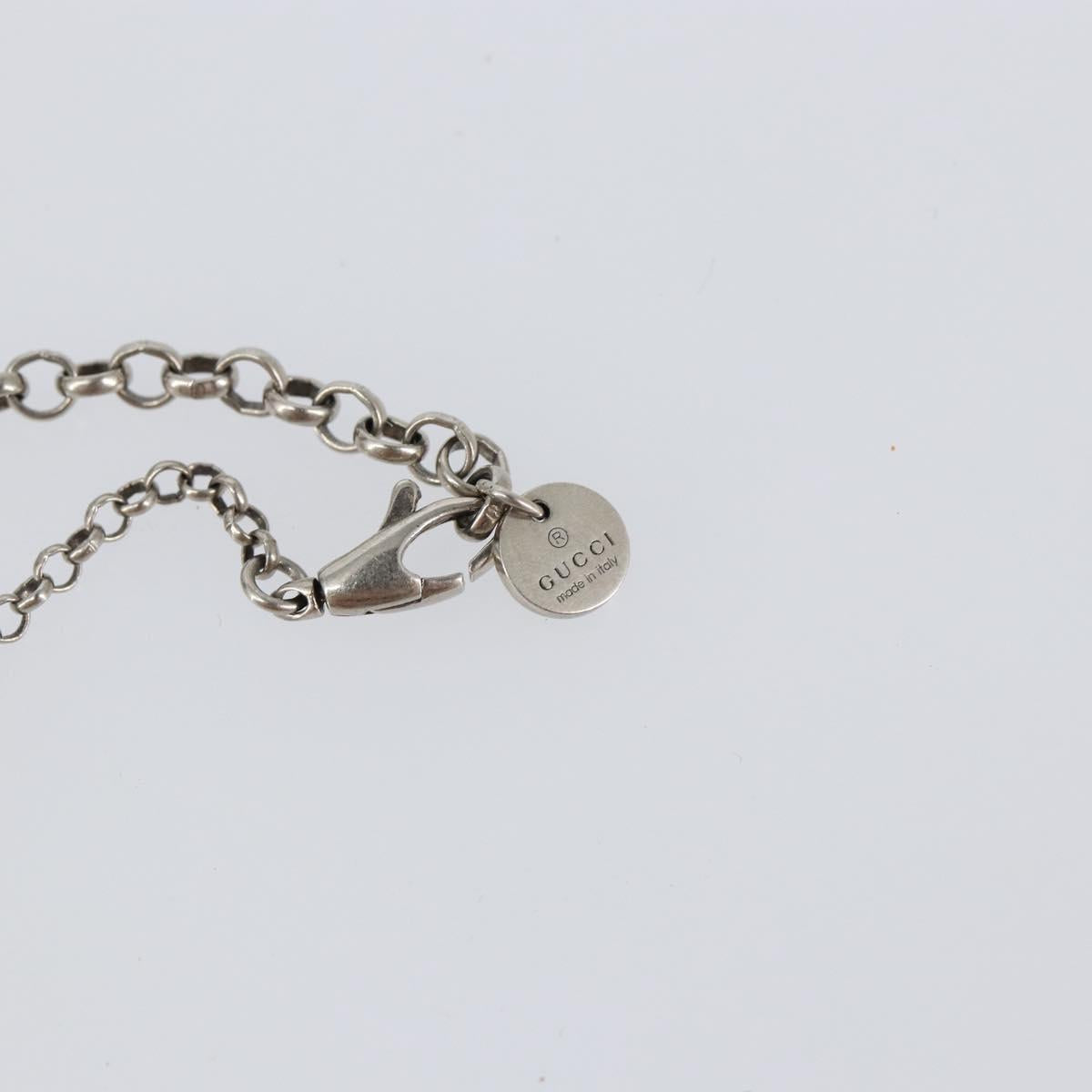 GUCCI Interlocking Necklace Ag925 Silver Auth am9313