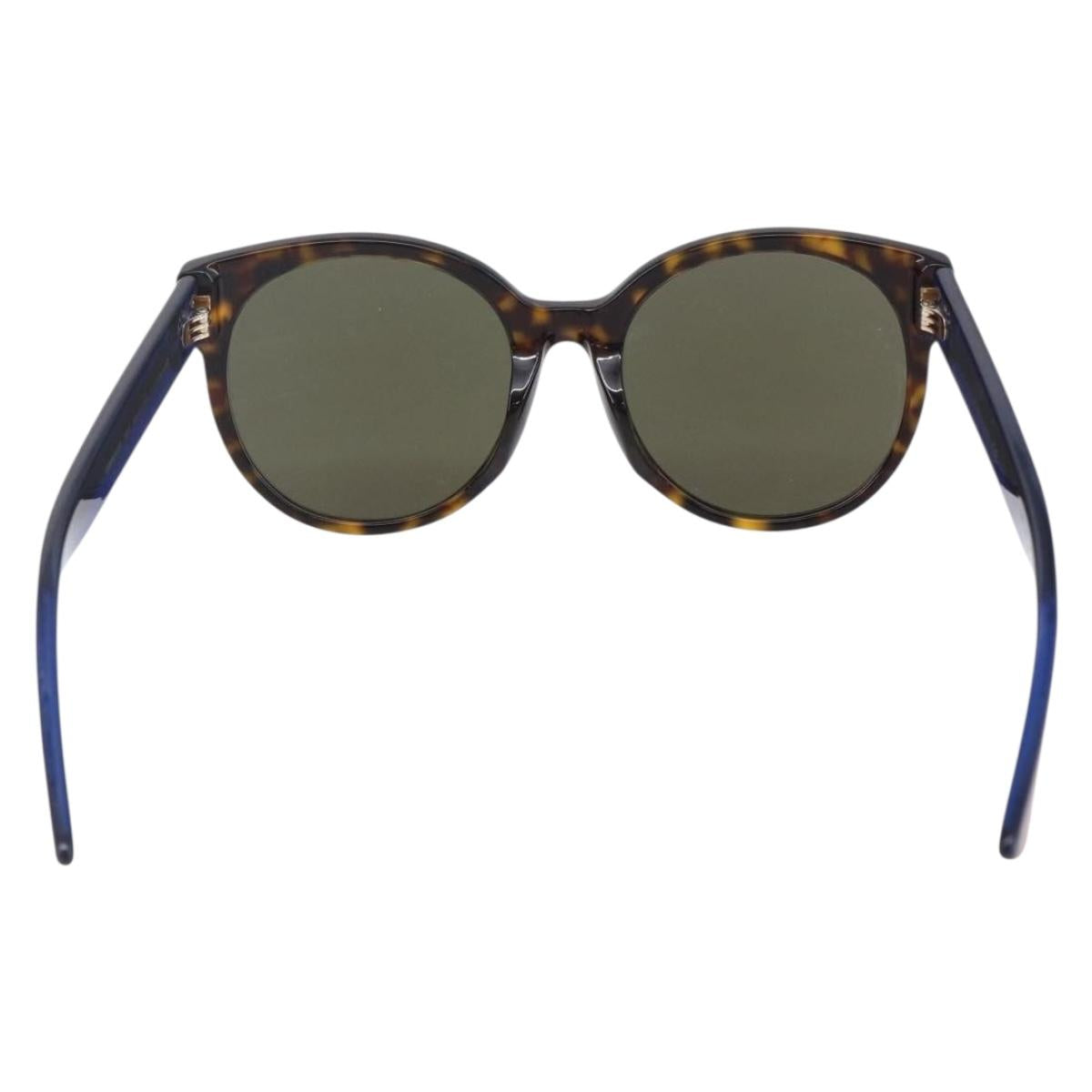 GUCCI Sherry Line Sunglasses plastic Brown Blue Red Auth am9316