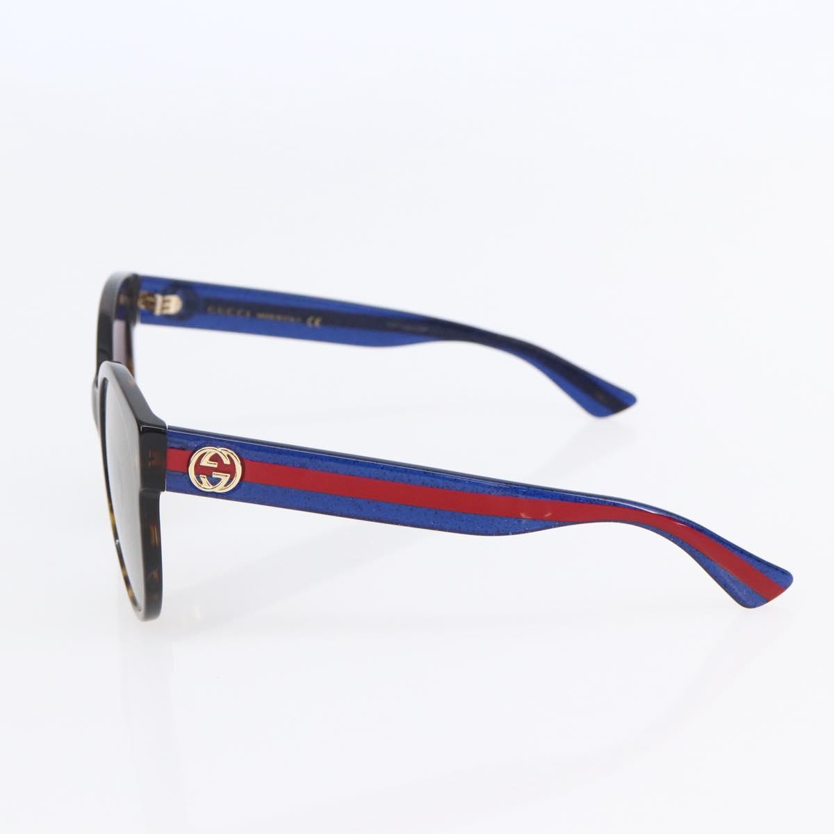 GUCCI Sherry Line Sunglasses plastic Brown Blue Red Auth am9316