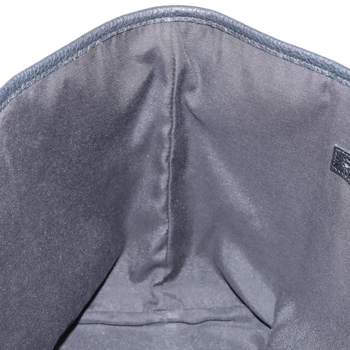 GUCCI GG Canvas Tote Bag Outlet Black Silver 265695 Auth am9324