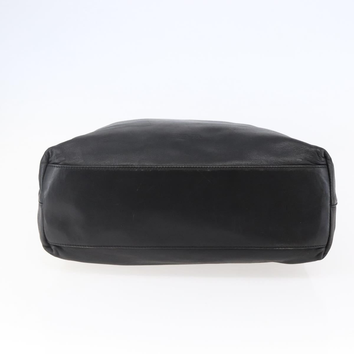 PRADA Shoulder Bag Leather Black Auth am9325