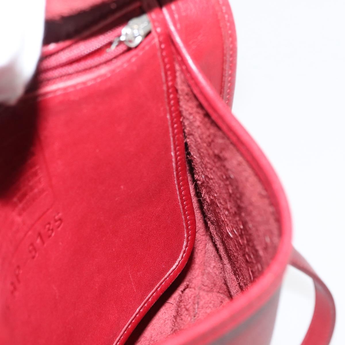 Coach Shoulder Bag Leather Red Auth am9326