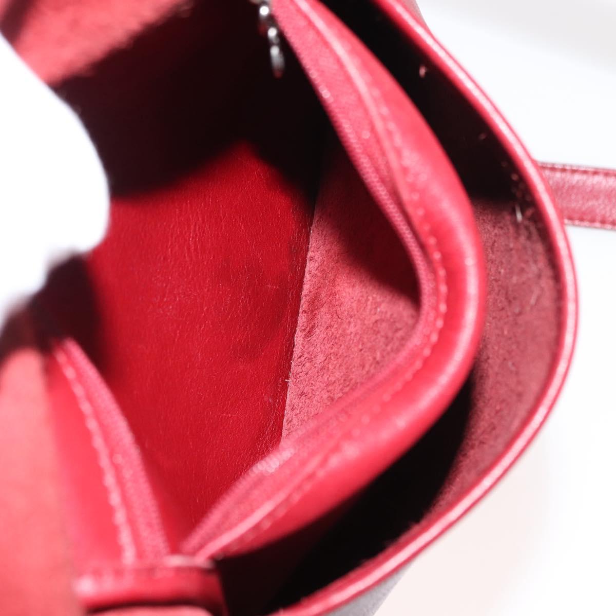 Coach Shoulder Bag Leather Red Auth am9326