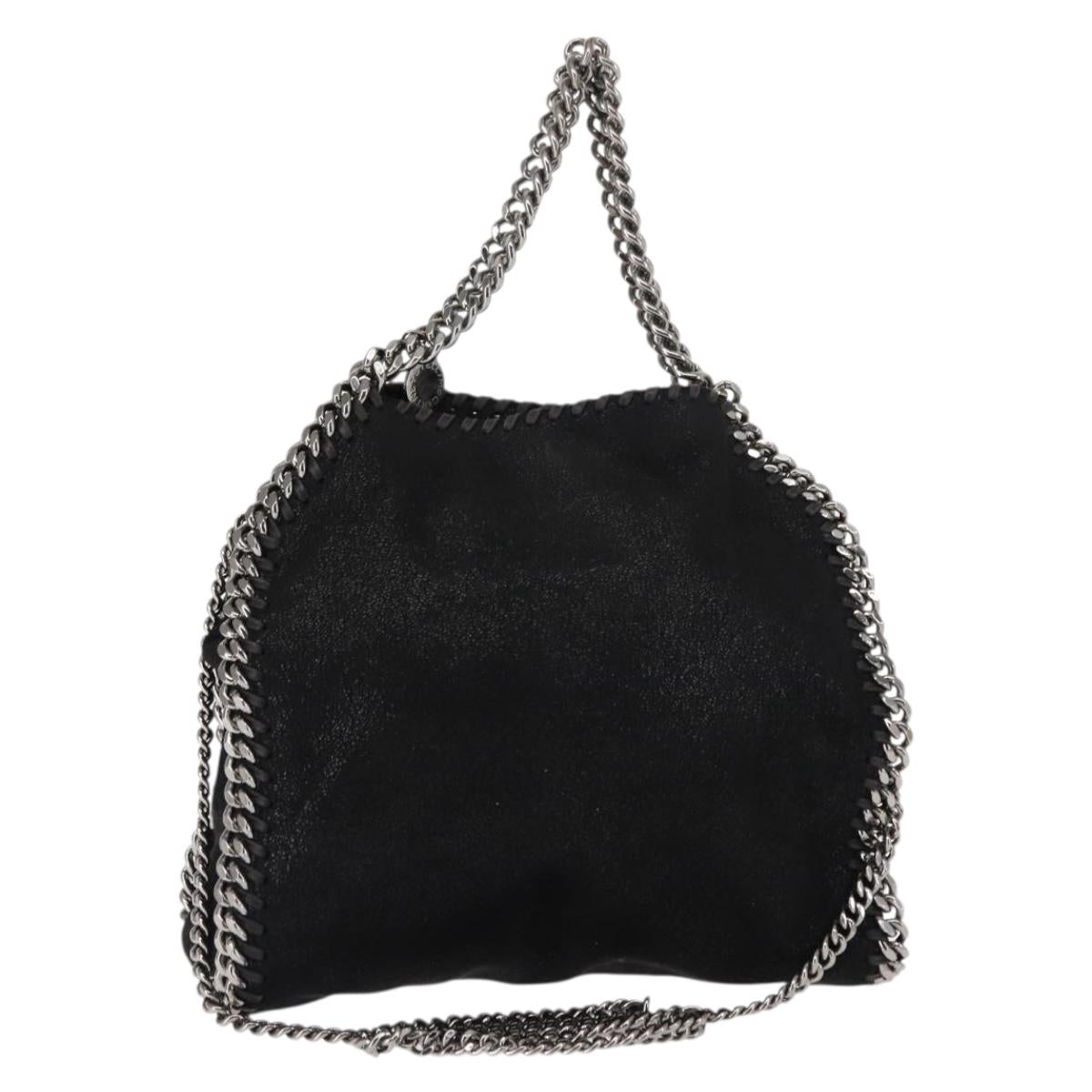 Stella MacCartney Chain Falabella Bag polyester 2way Black 371223 Auth am9328