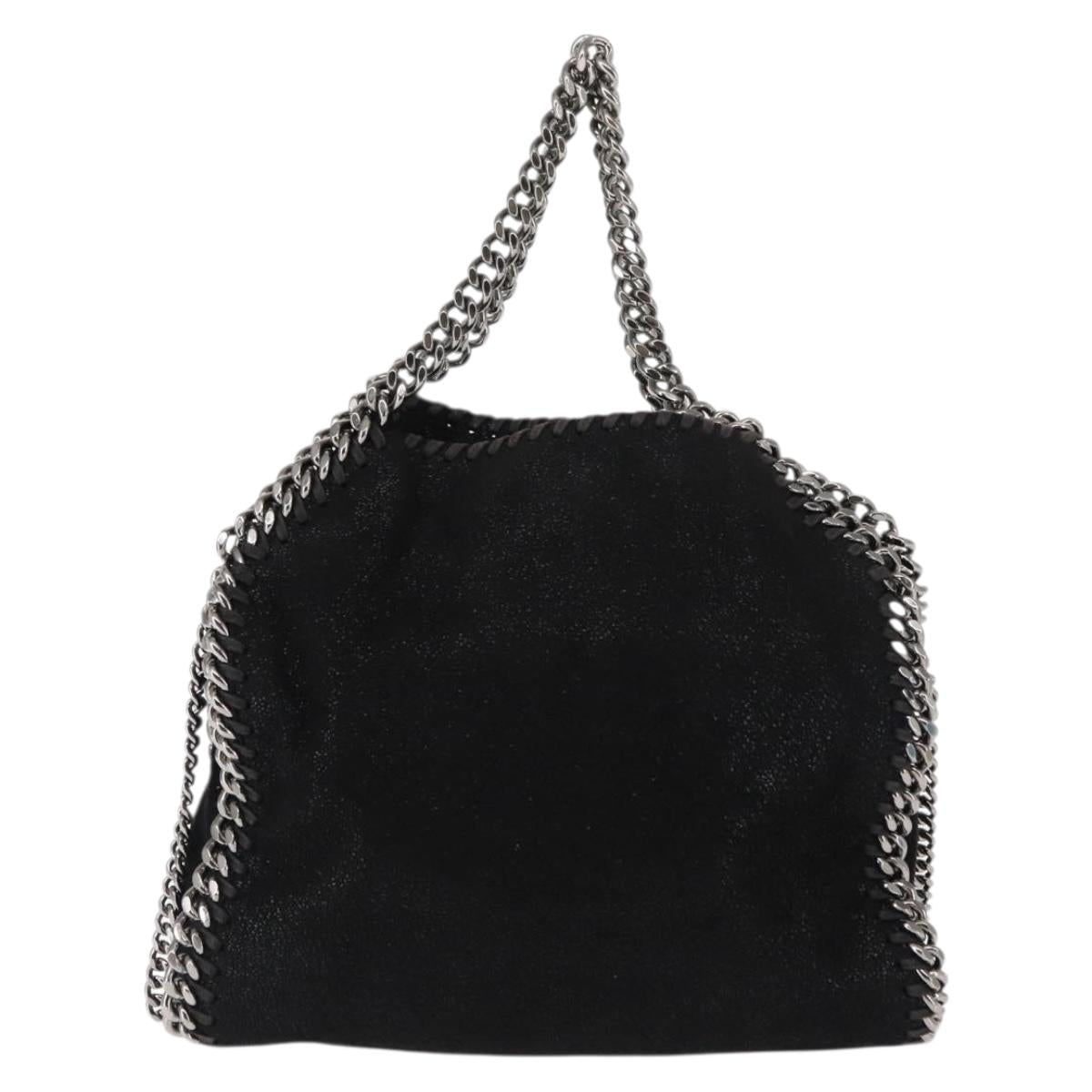 Stella MacCartney Chain Falabella Bag polyester 2way Black 371223 Auth am9328