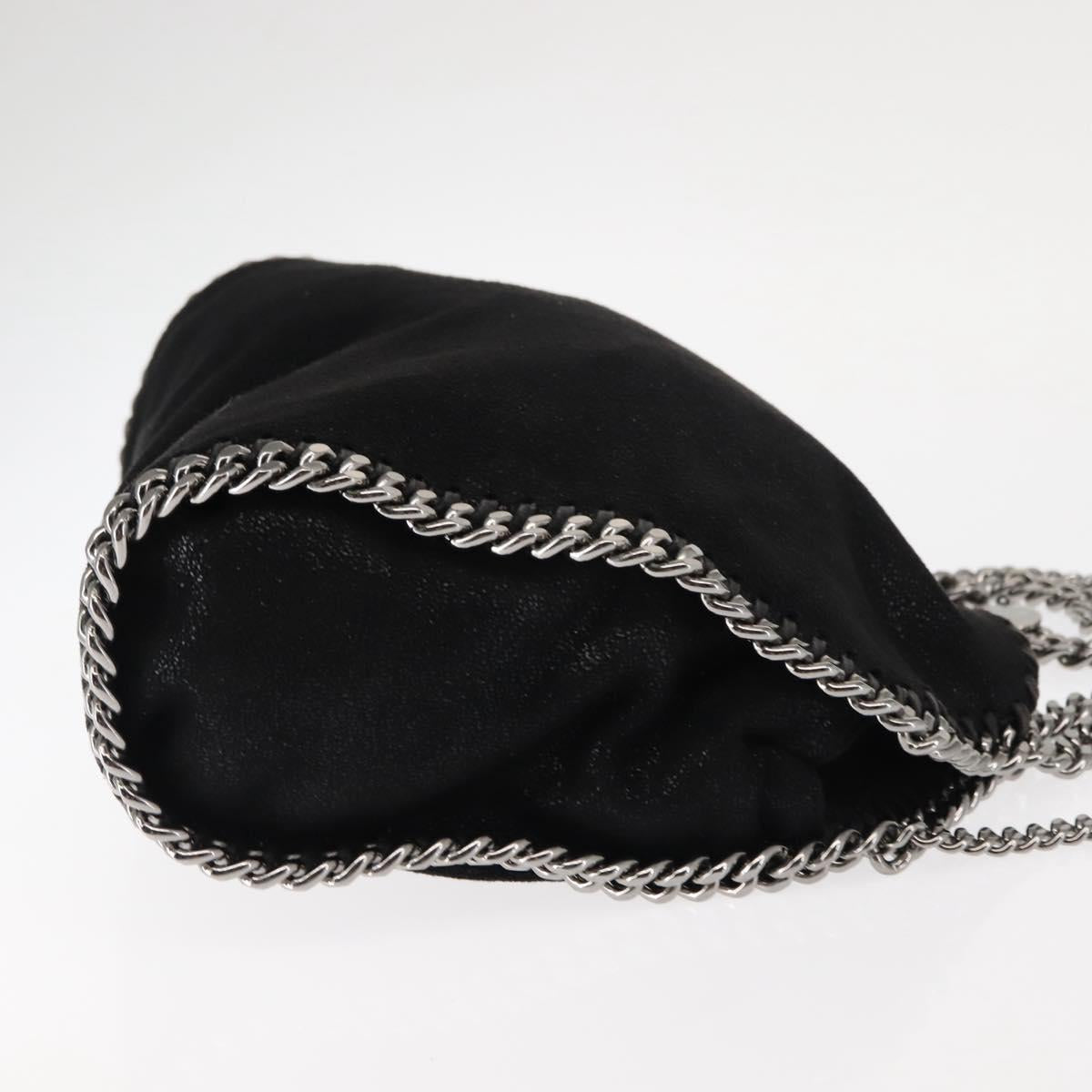 Stella MacCartney Chain Falabella Bag polyester 2way Black 371223 Auth am9328