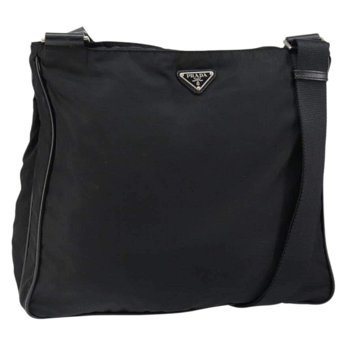 PRADA Shoulder Bag Nylon Black Auth am9329