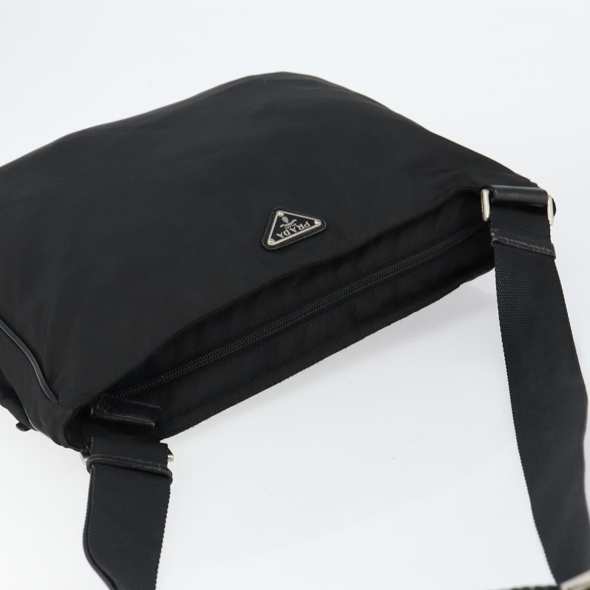 PRADA Shoulder Bag Nylon Black Auth am9329