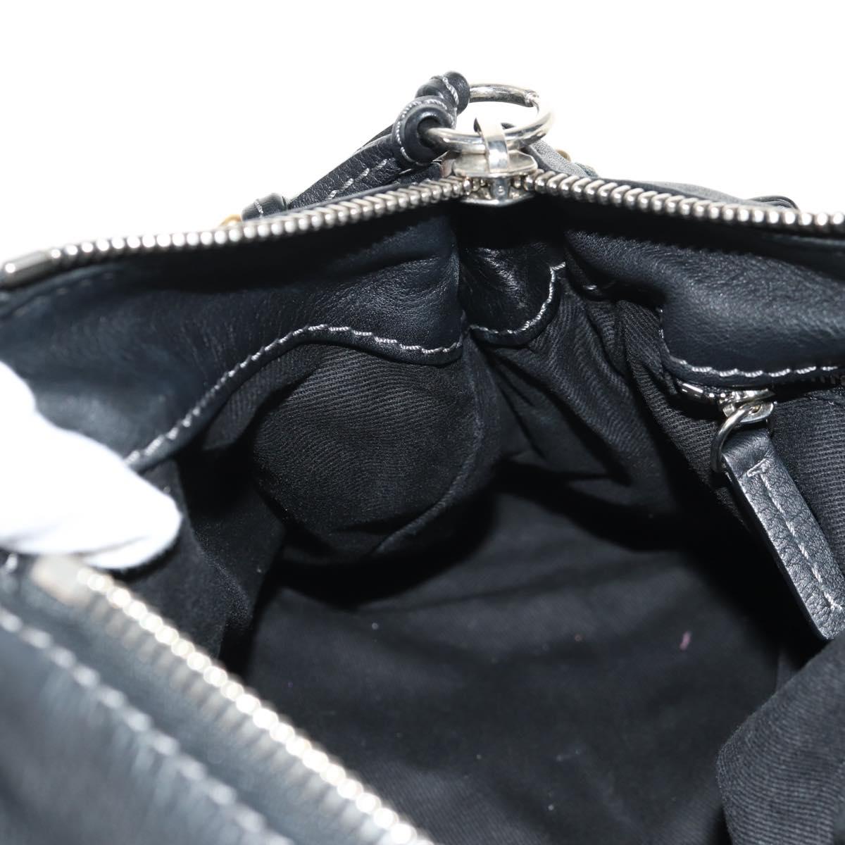 Chloe Paddington Shoulder Bag Leather 2way Black Auth am9330V