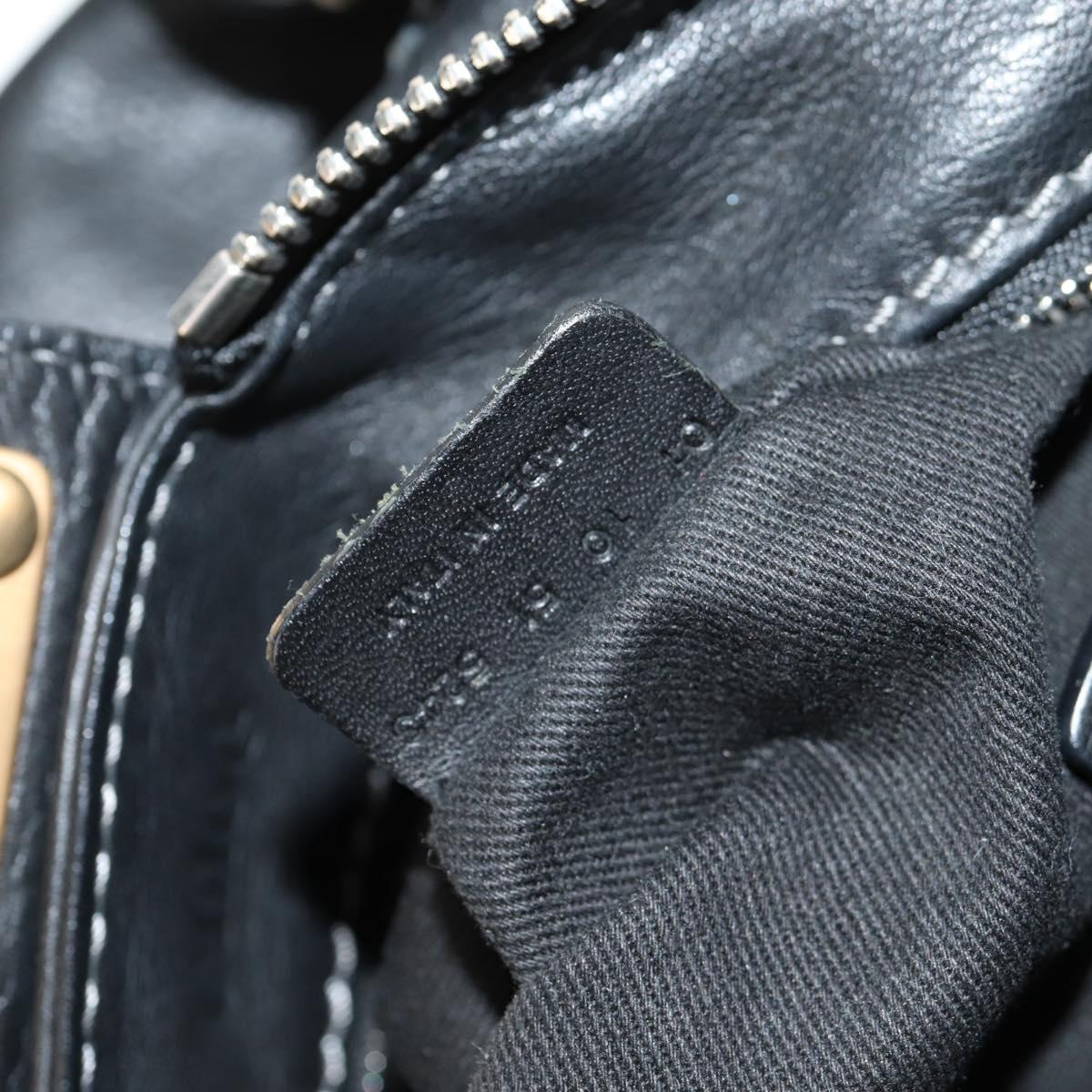 Chloe Paddington Shoulder Bag Leather 2way Black Auth am9330V