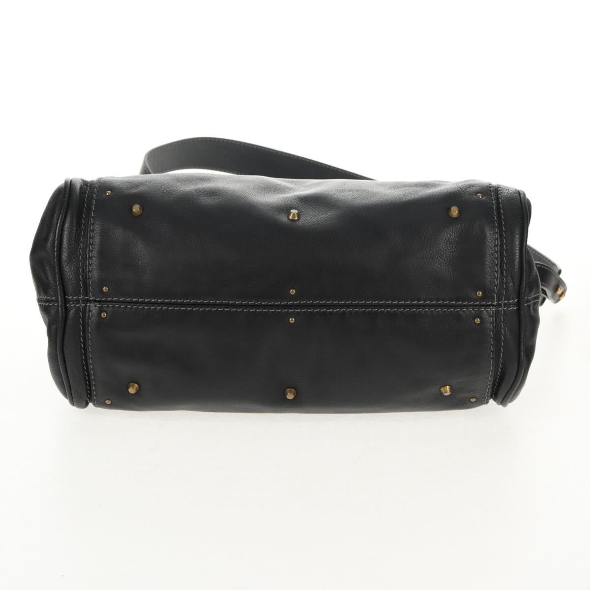 Chloe Paddington Shoulder Bag Leather 2way Black Auth am9330V