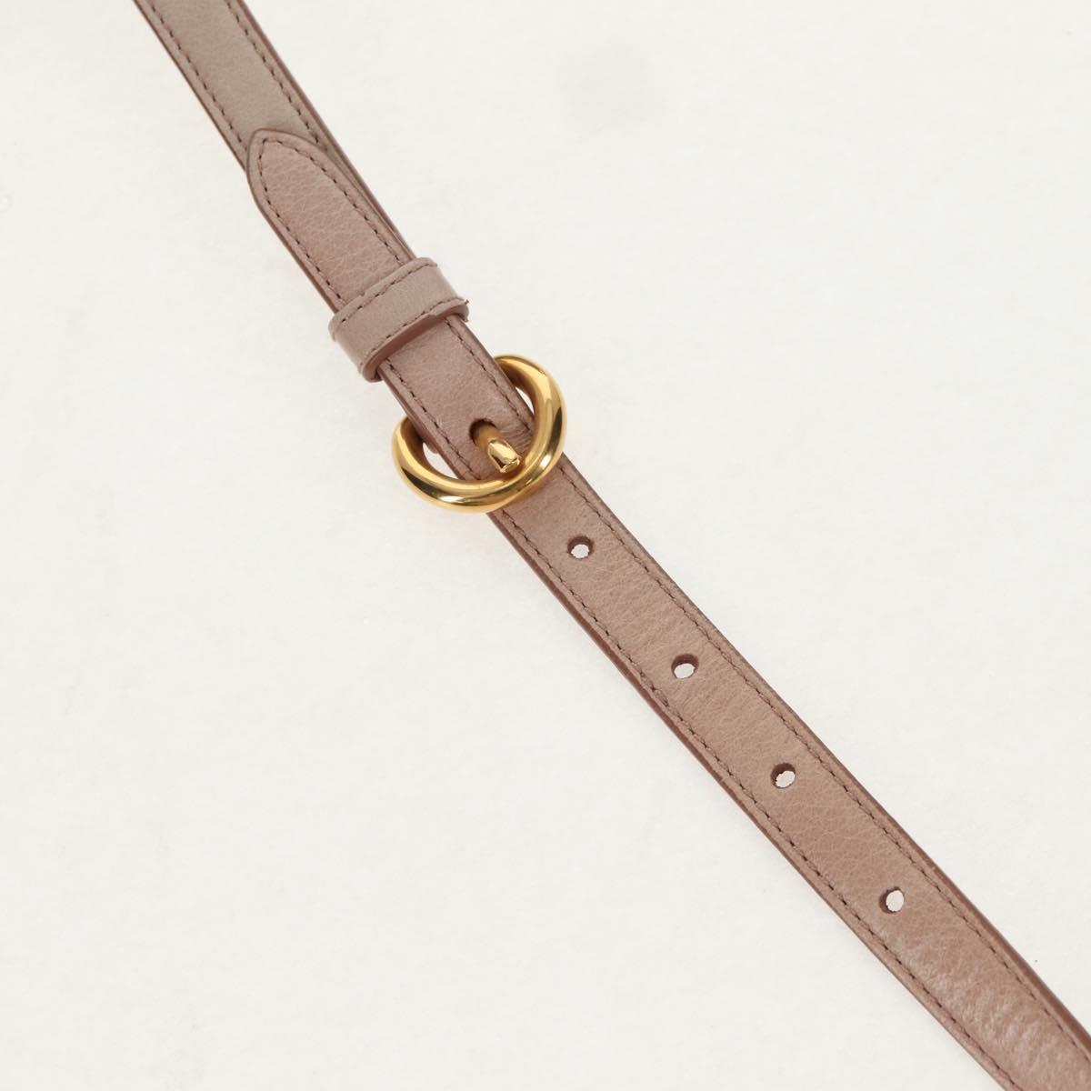 Miu Miu Hand Bag Leather 2way Gold pink beige Auth am9331V