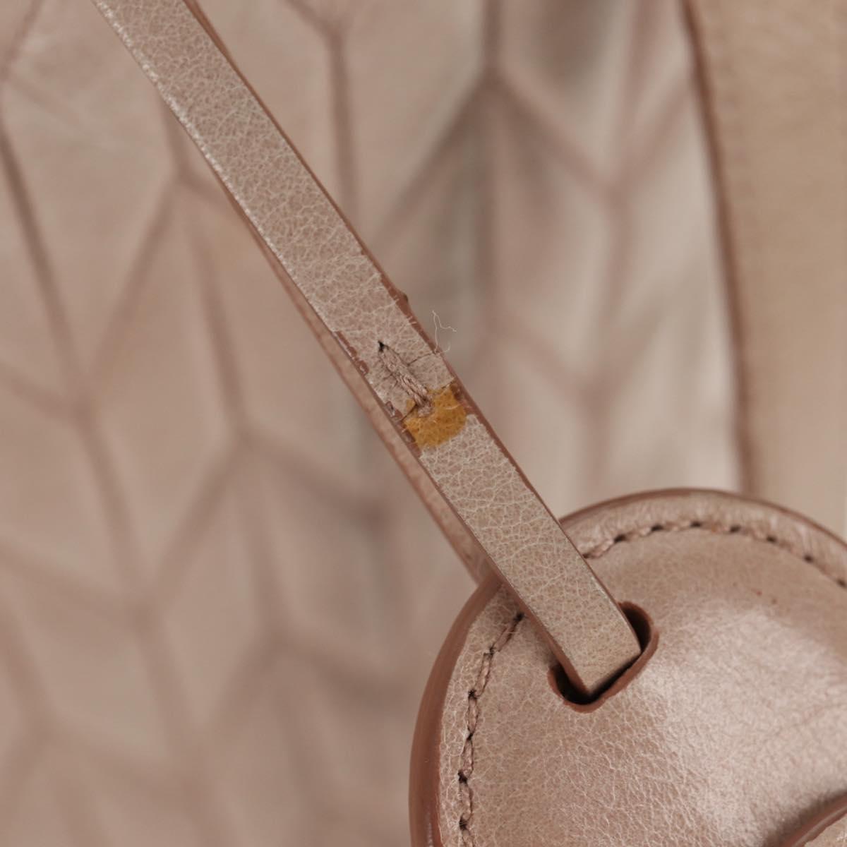 Miu Miu Hand Bag Leather 2way Gold pink beige Auth am9331V