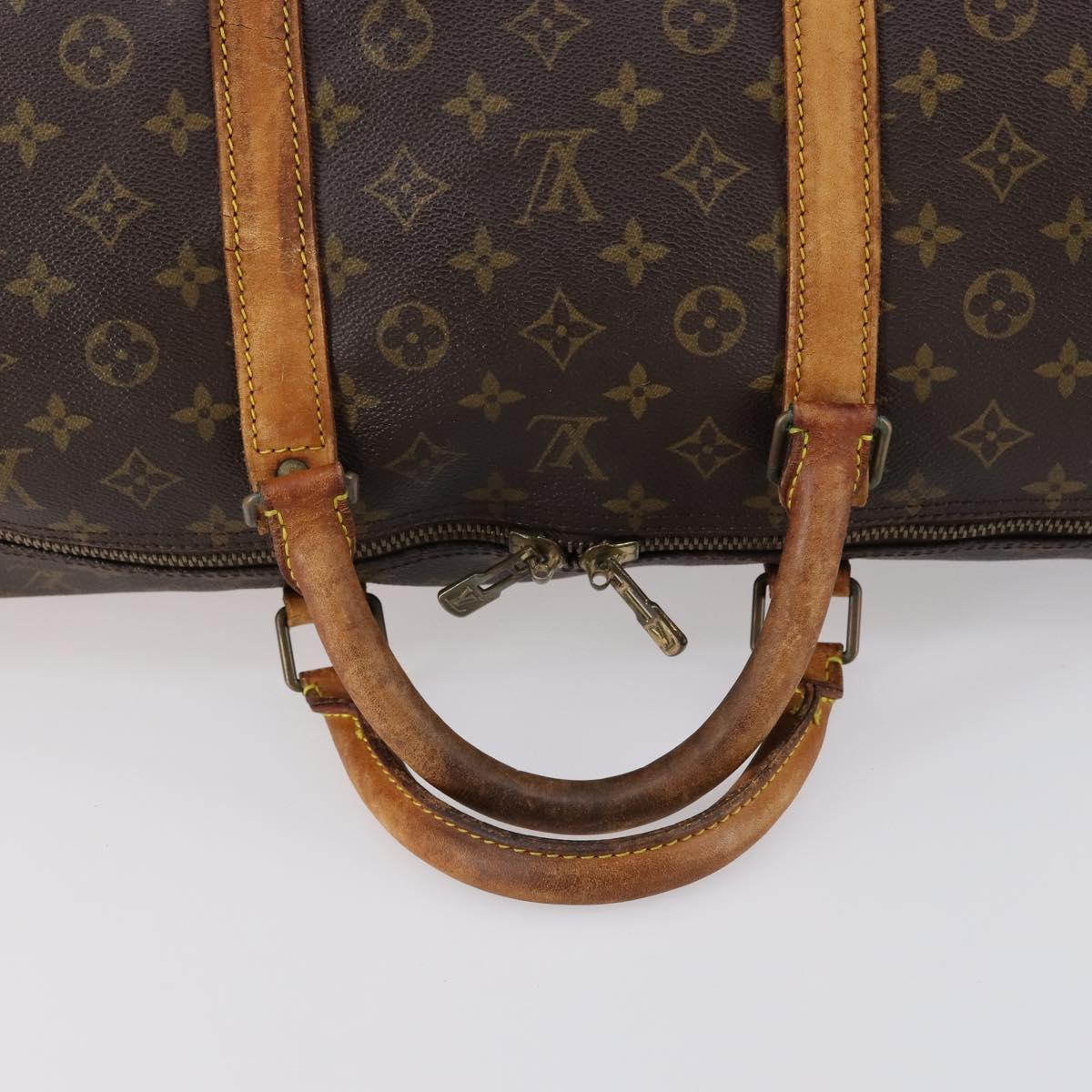 LOUIS VUITTON Monogram Keepall Bandouliere 60 Boston Bag M41412 LV Auth am9333