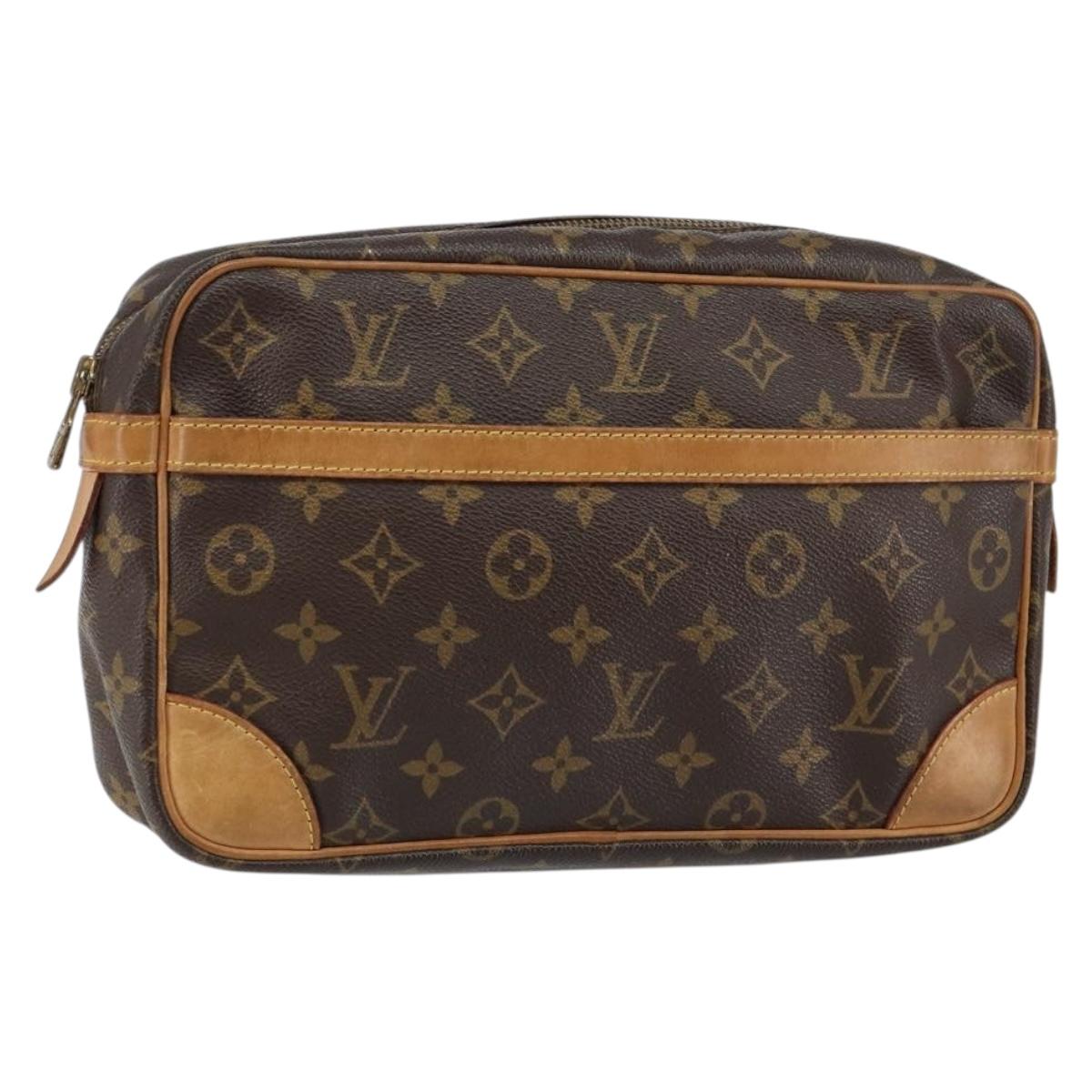 LOUIS VUITTON Monogram Compiegne 28 Clutch Bag M51845 LV Auth am9335