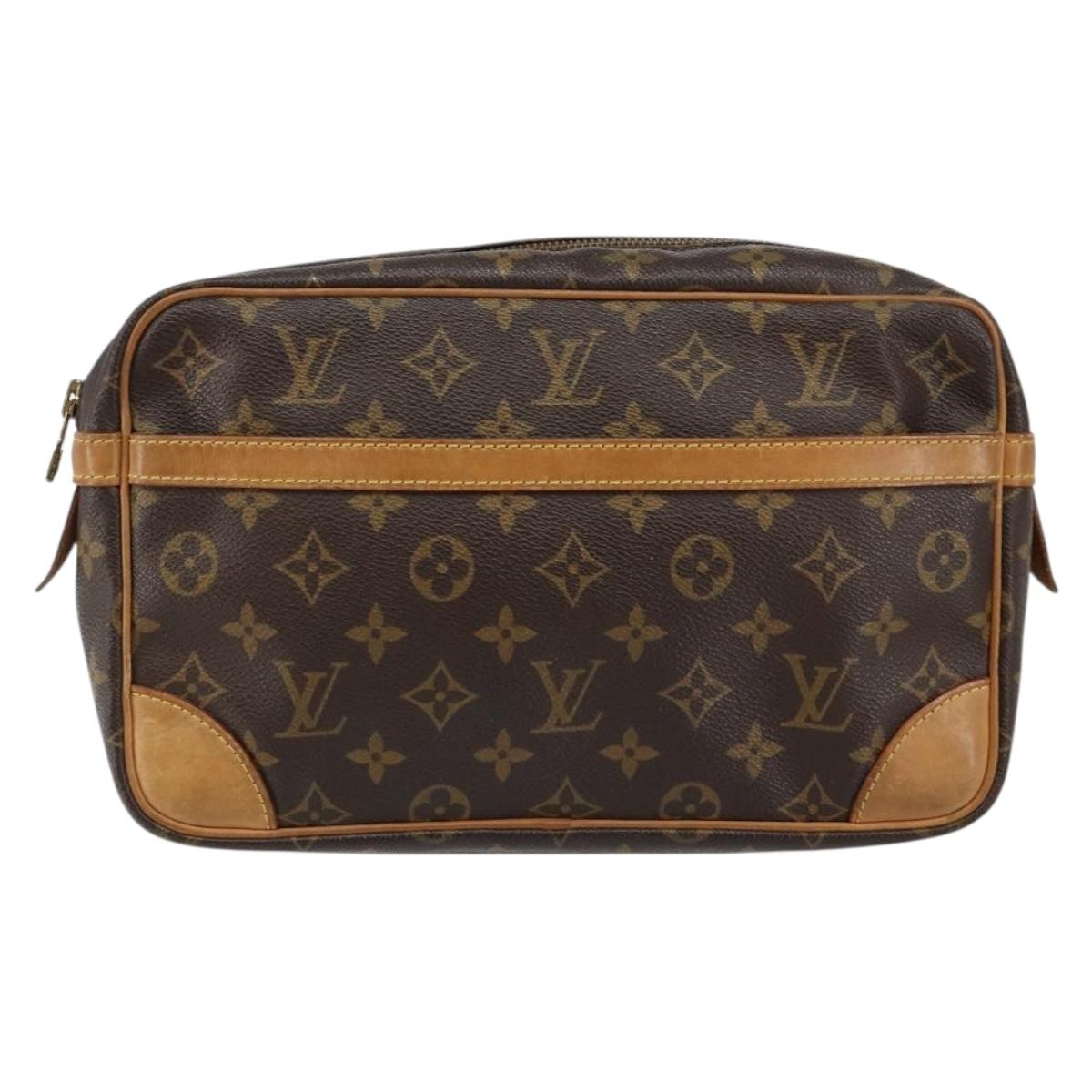 LOUIS VUITTON Monogram Compiegne 28 Clutch Bag M51845 LV Auth am9335