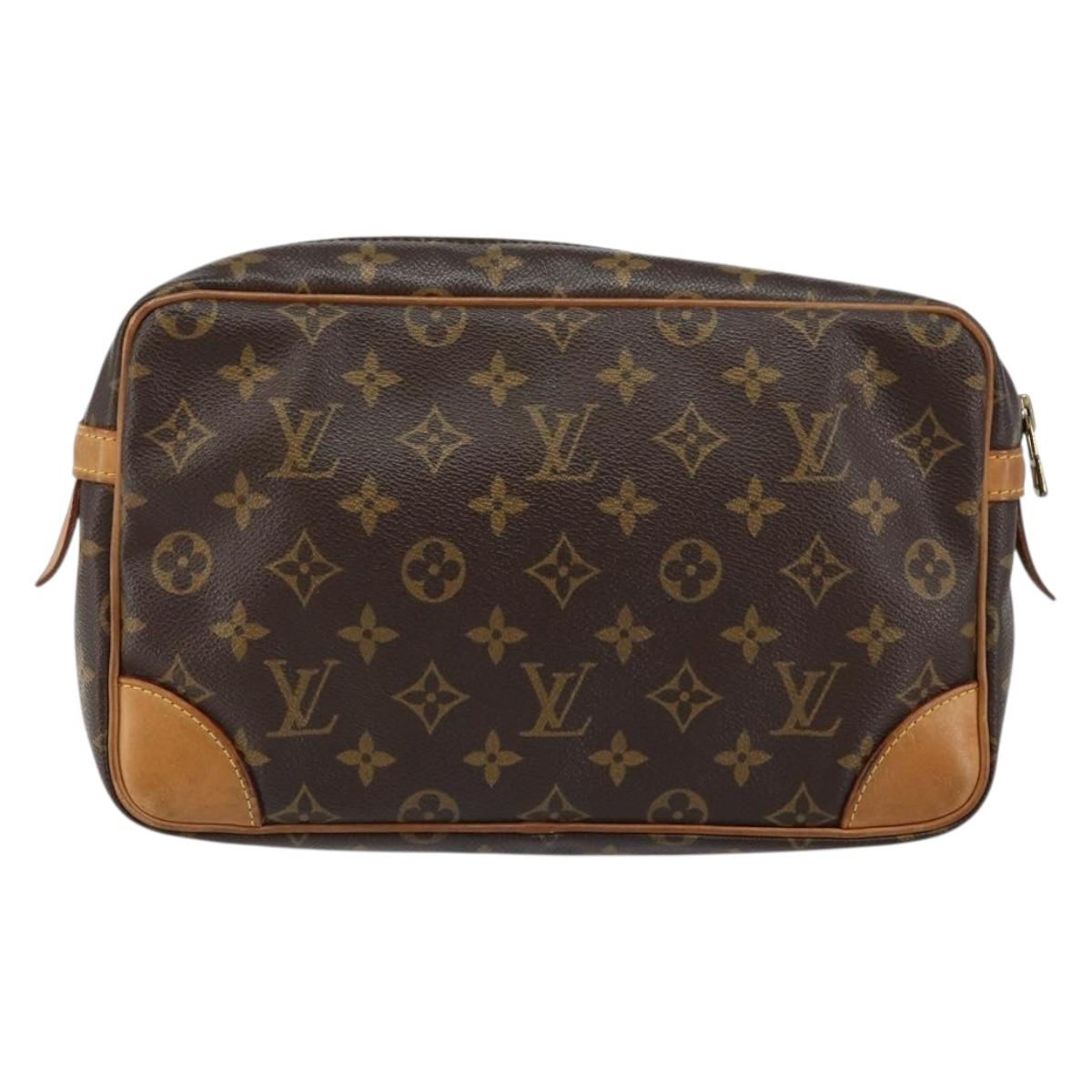 LOUIS VUITTON Monogram Compiegne 28 Clutch Bag M51845 LV Auth am9335