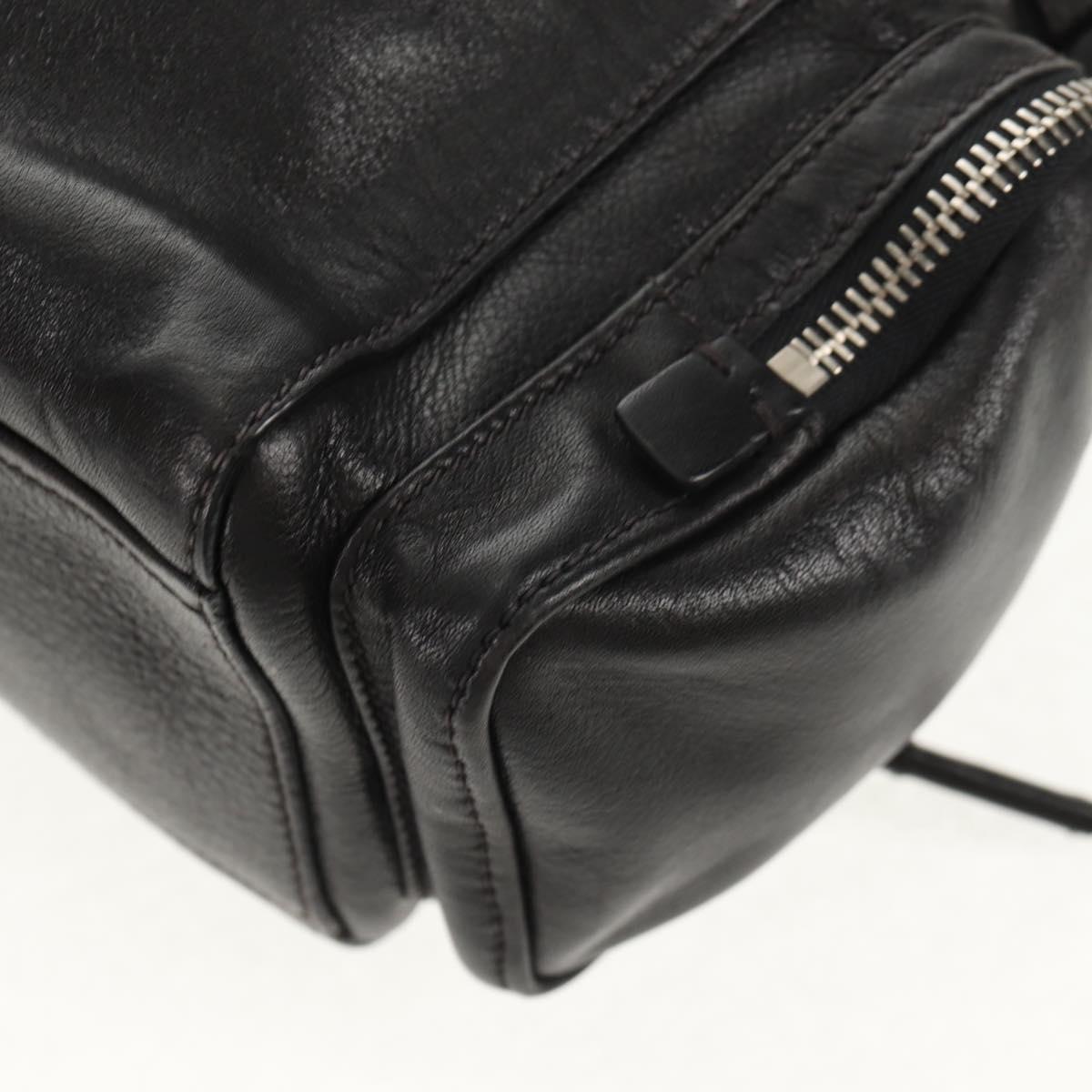 PRADA Shoulder Bag Leather Black Silver Auth am9339V
