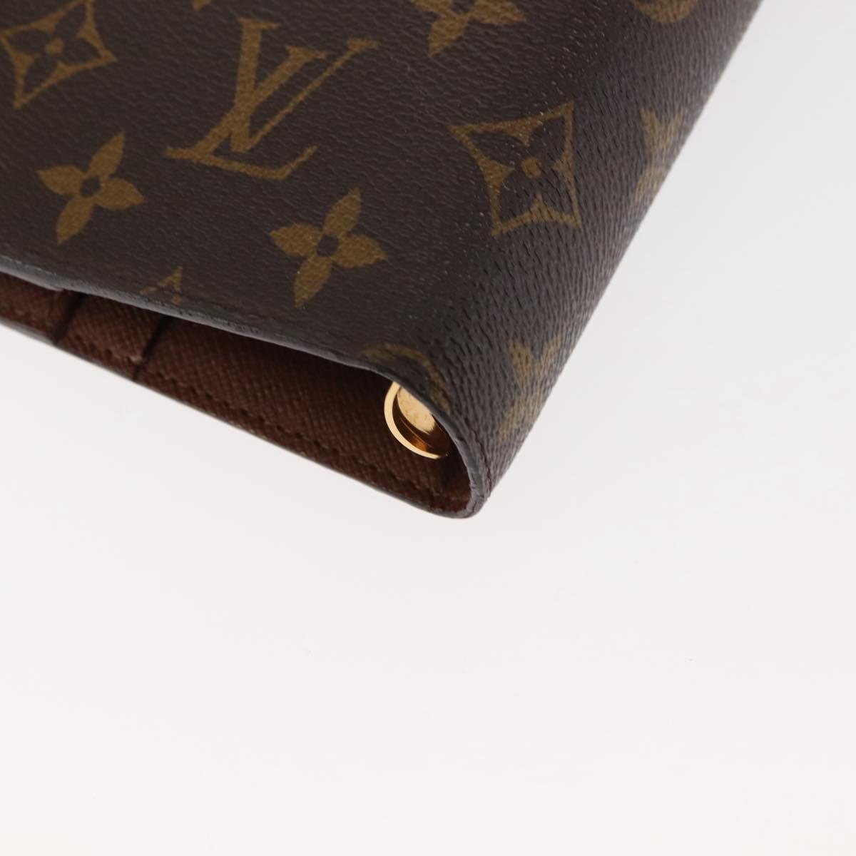 LOUIS VUITTON Monogram Agenda GM Day Planner Cover R20006 LV Auth am9349