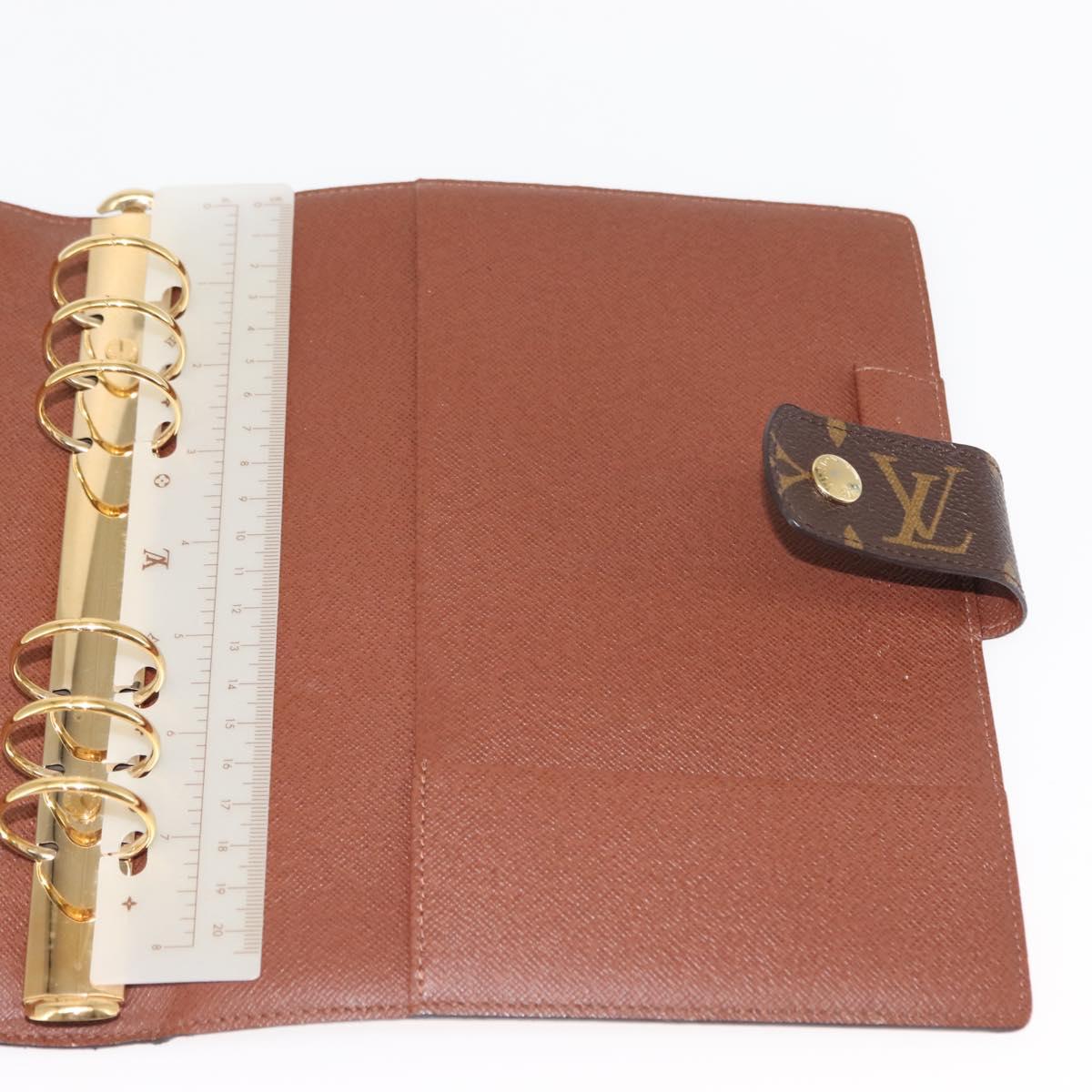 LOUIS VUITTON Monogram Agenda GM Day Planner Cover R20006 LV Auth am9349