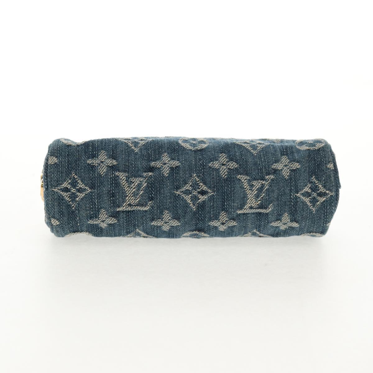 LOUIS VUITTON Monogram Denim Trousse Speedy GM Pouch Blue M95081 LV Auth am9350V