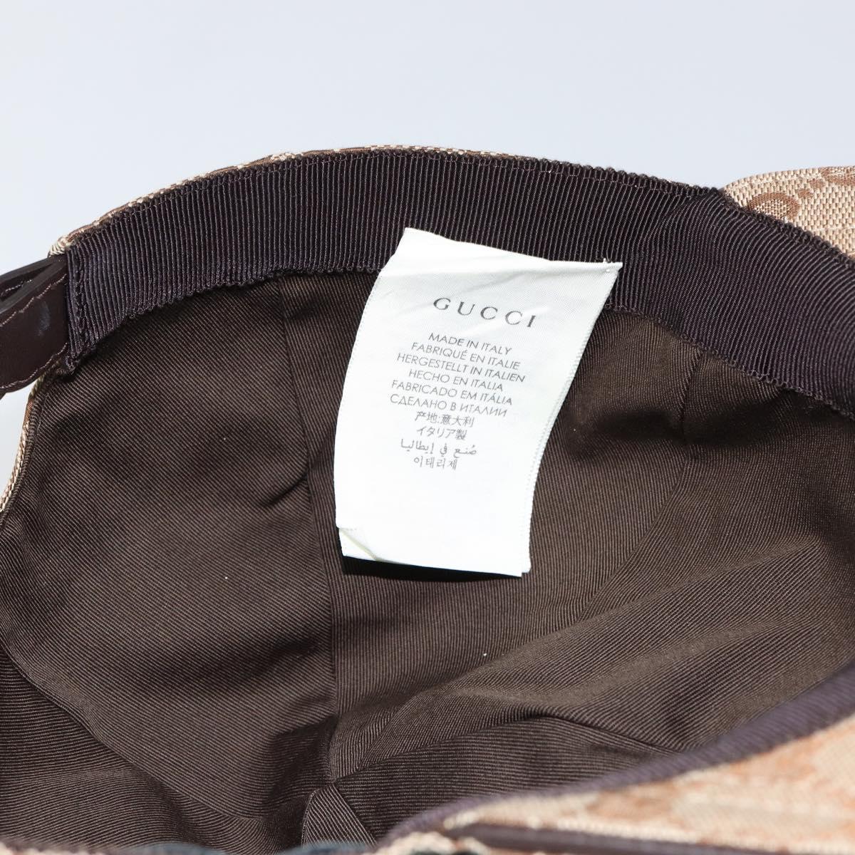 GUCCI GG Canvas baseball Cap M Beige Red Green 200035 Auth am9353