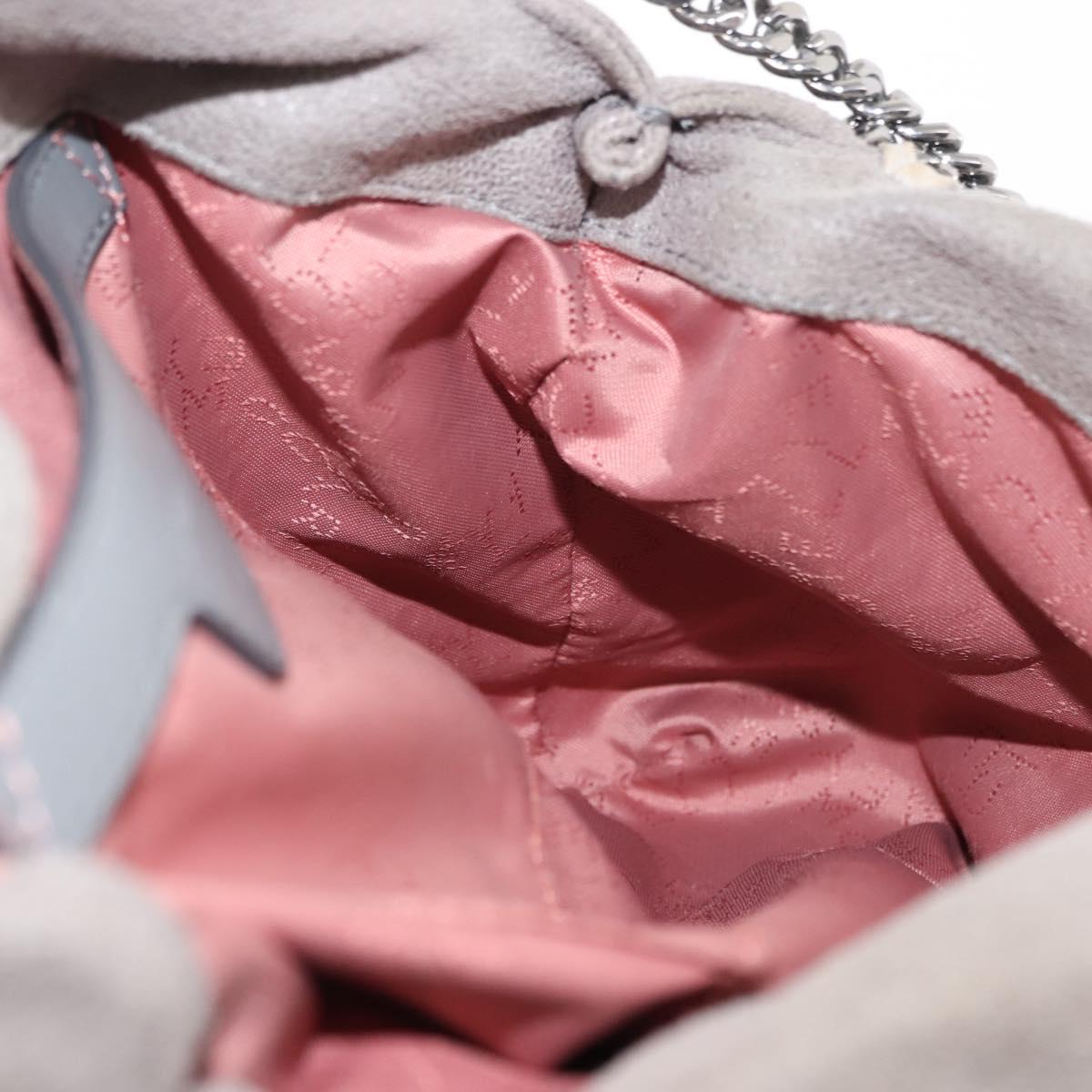Stella MacCartney Chain Falabella Bag polyester 2way Gray 371223 Auth am9356
