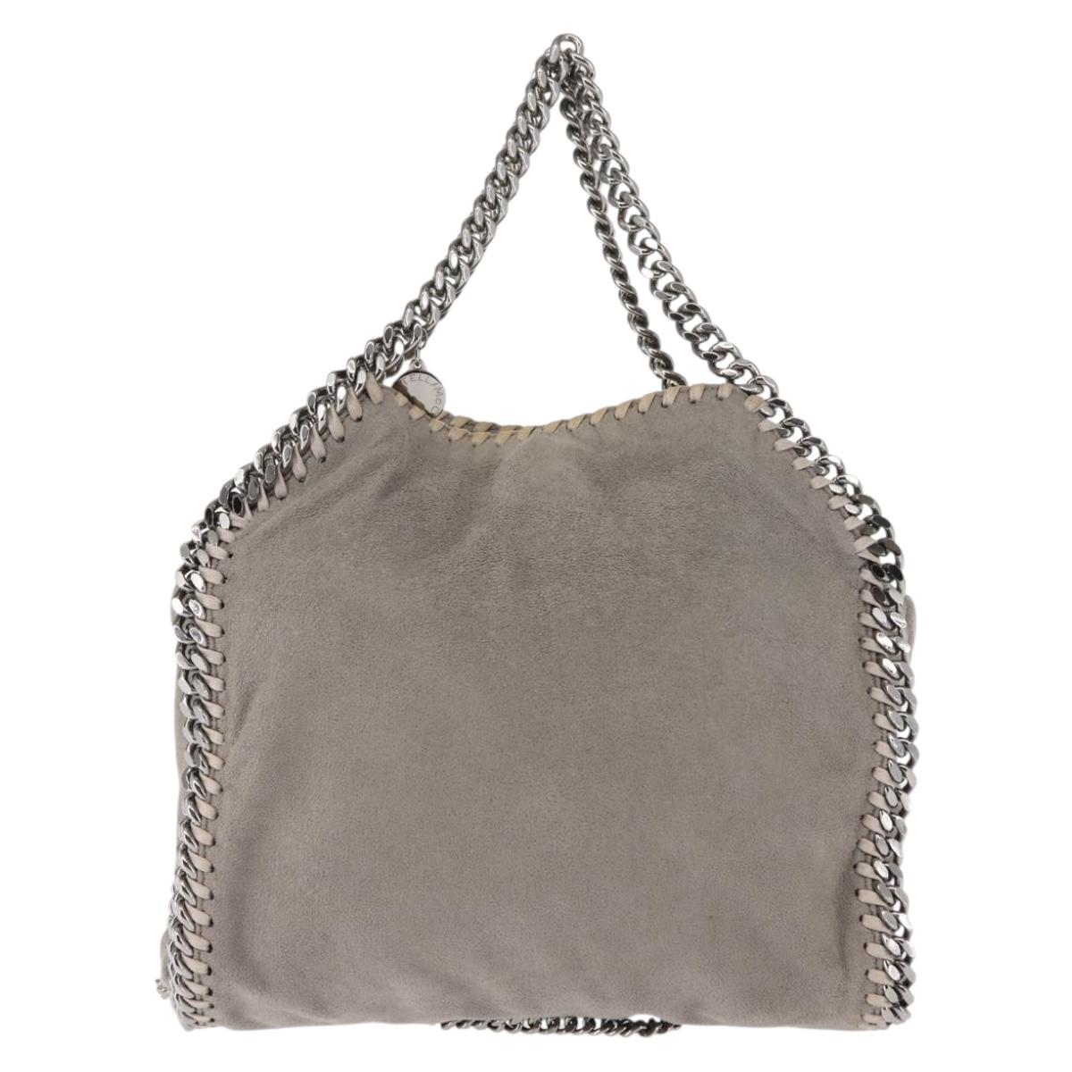 Stella MacCartney Chain Falabella Bag polyester 2way Gray 371223 Auth am9356